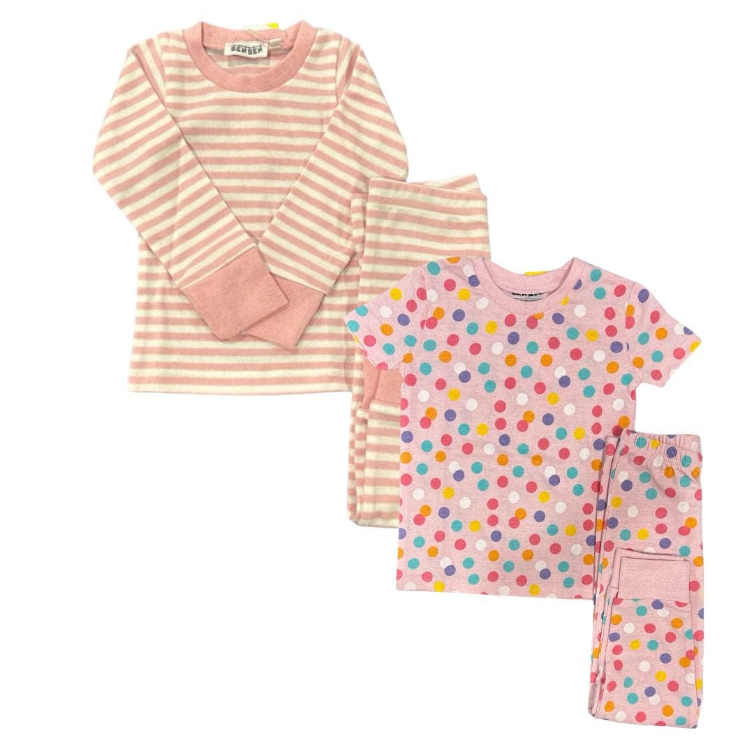 BenBen 2-Pack Girls Toddler Pajama Sets – Super Soft Snug Fit (12M–8Y)