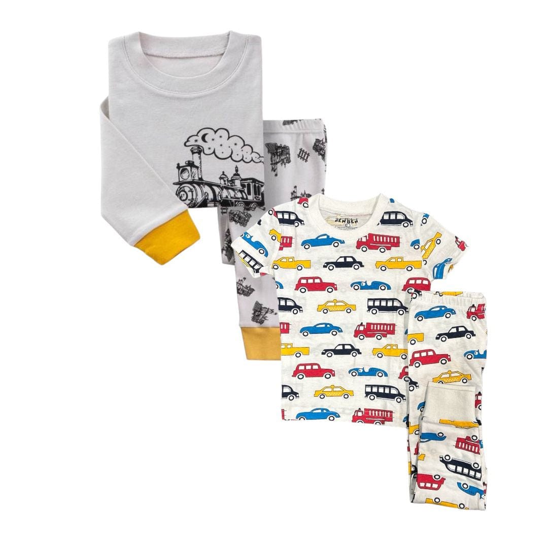 BenBen 2-Pack Boys Toddler Pajama Sets – Super Soft Snug Fit (12M–8Y)