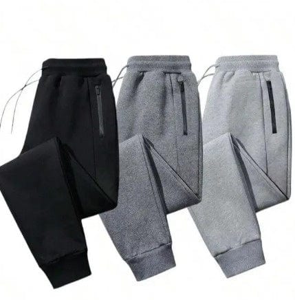 Mens Fleece Jogger Pants Sweatpants Ultra Comfort Super Soft - 3 Pack