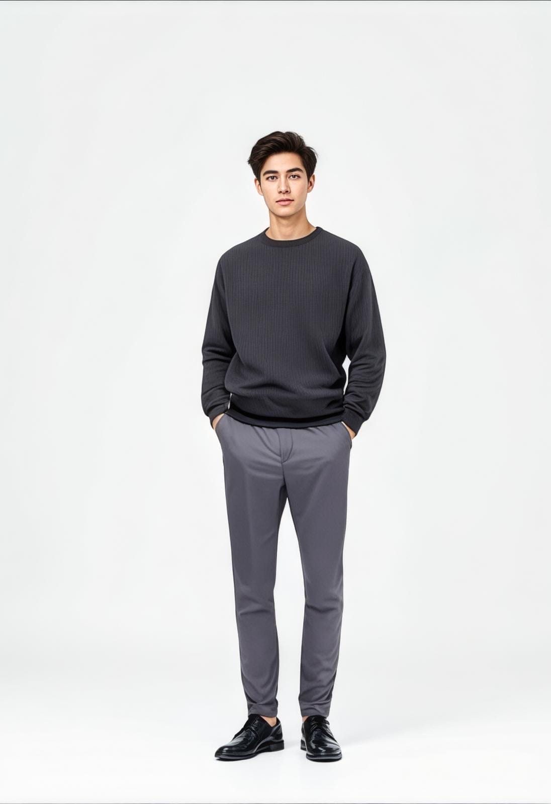 Men's Casual Dress Pants Solid Color Stylish & Affordable | 3pc With Comfort Style