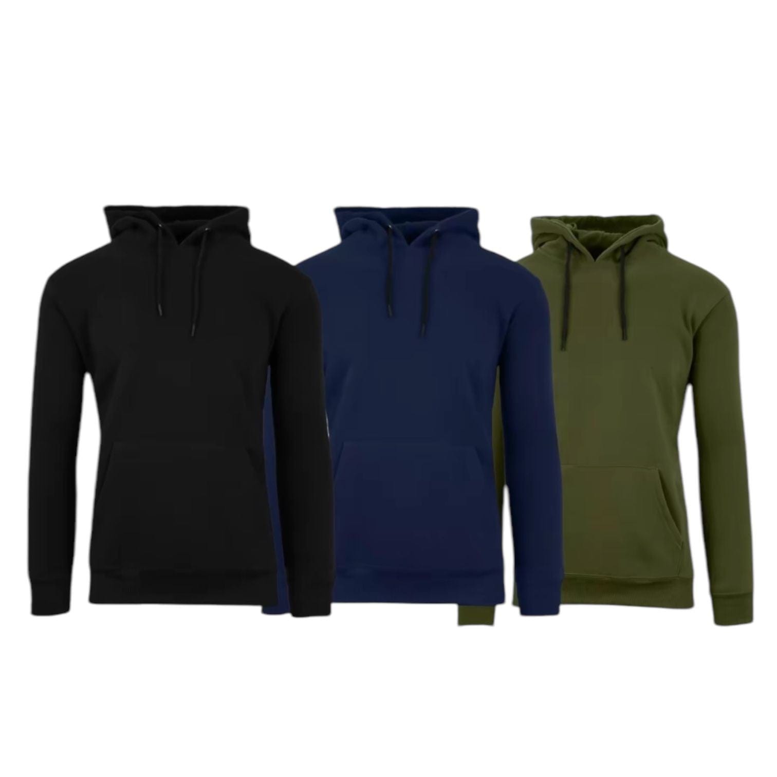 BenBen Mens Hoodie Ultra Soft Fleece Pullover Comfortable - 3 Pack
