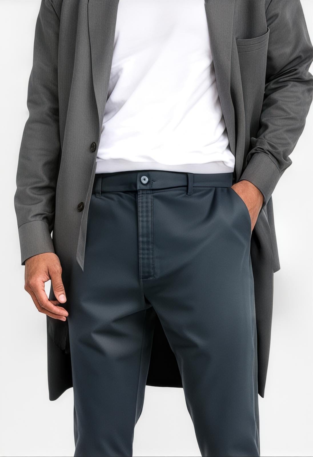 Men's Casual Dress Pants Loose Fit Solid Color Stylish & Affordable | 2pc With Comfort Style