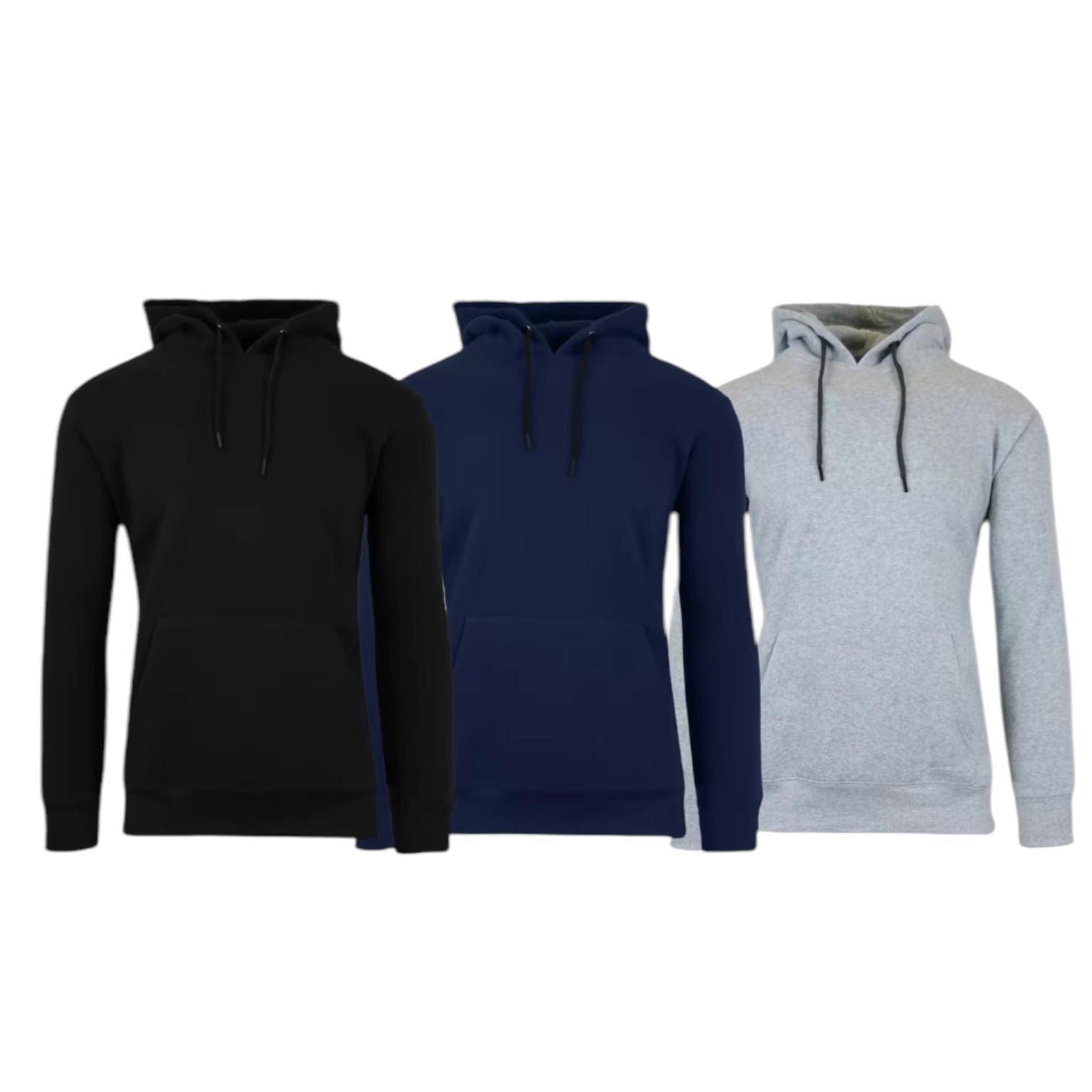 BenBen Mens Hoodie Ultra Soft Fleece Pullover Comfortable - 3 Pack