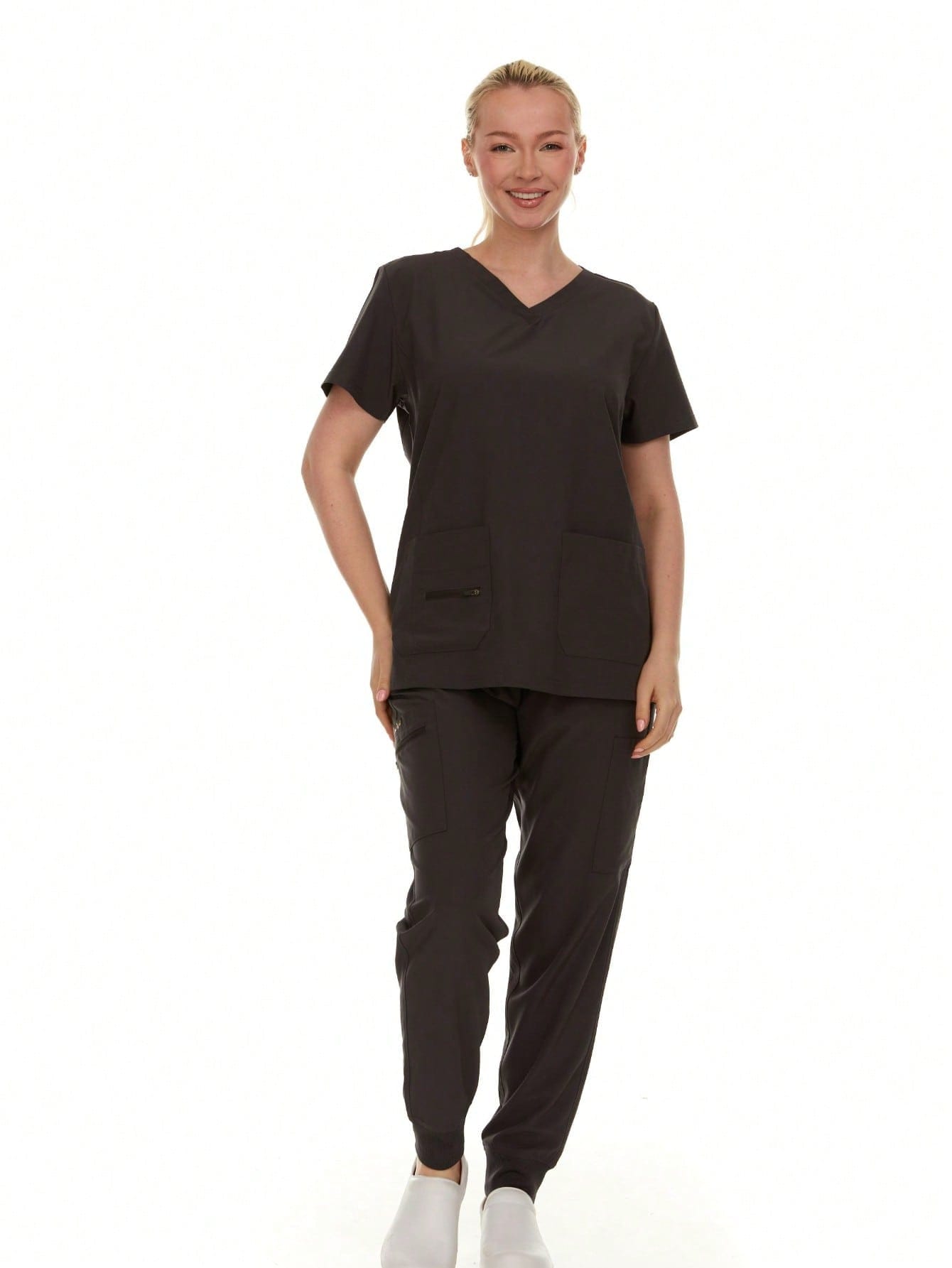 BenBen Scrub Sets for Women with Pocket Nursing Medical Uniforms Stretch