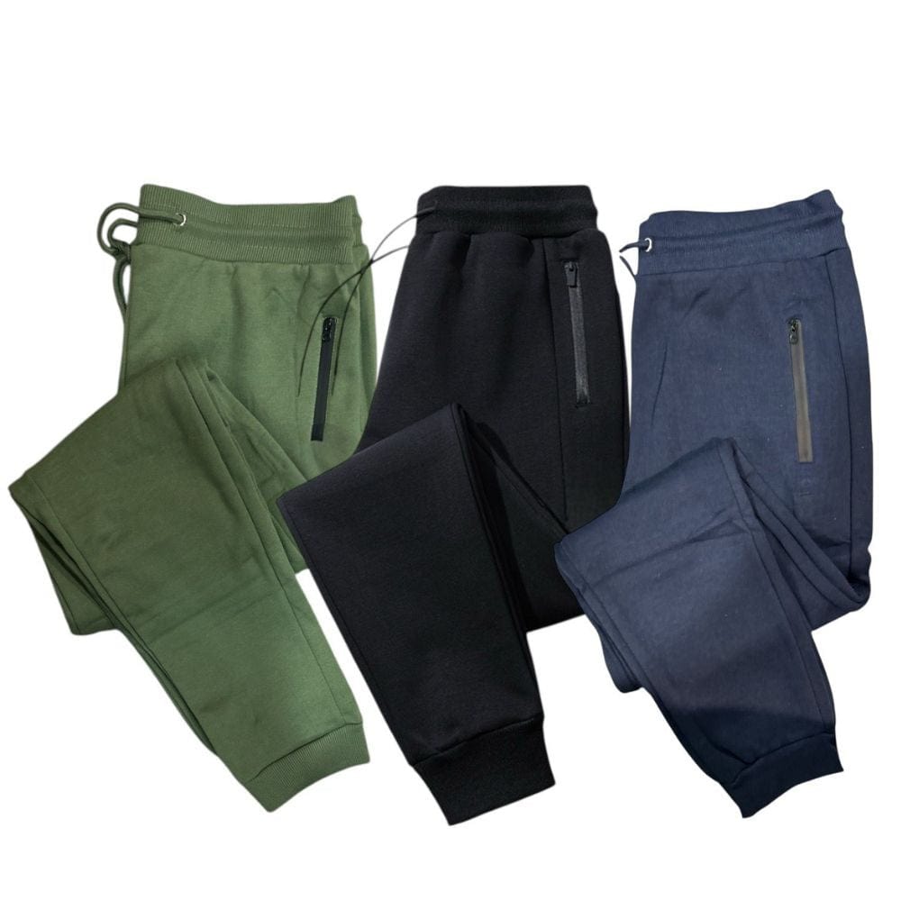 Mens Fleece Jogger Pants Sweatpants Ultra Comfort Super Soft - 3 Pack