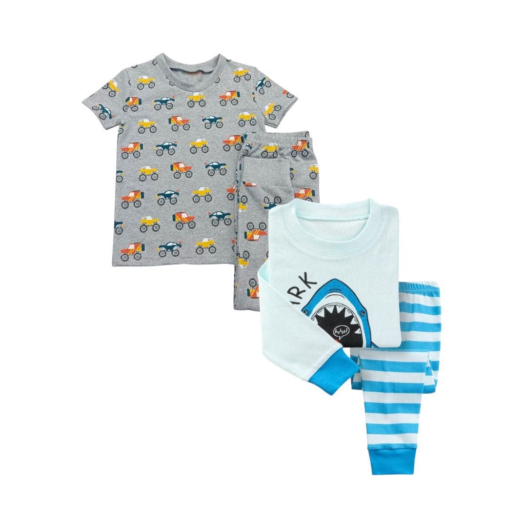 BenBen 2-Pack Boys Toddler Pajama Sets – Super Soft Snug Fit (12M–8Y)