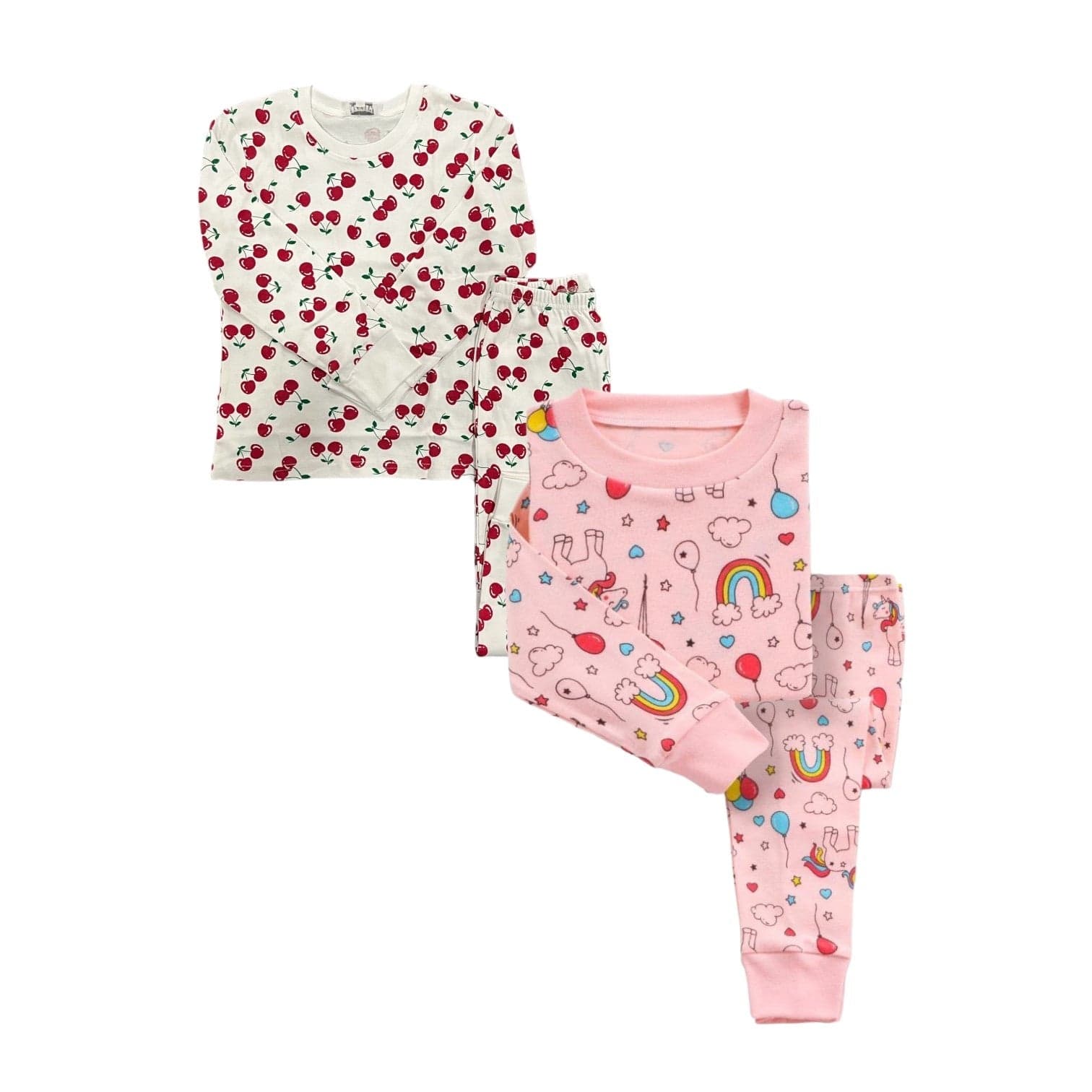 Girls 2-Pack Pajamas – Soft Cotton Toddler Sleepwear