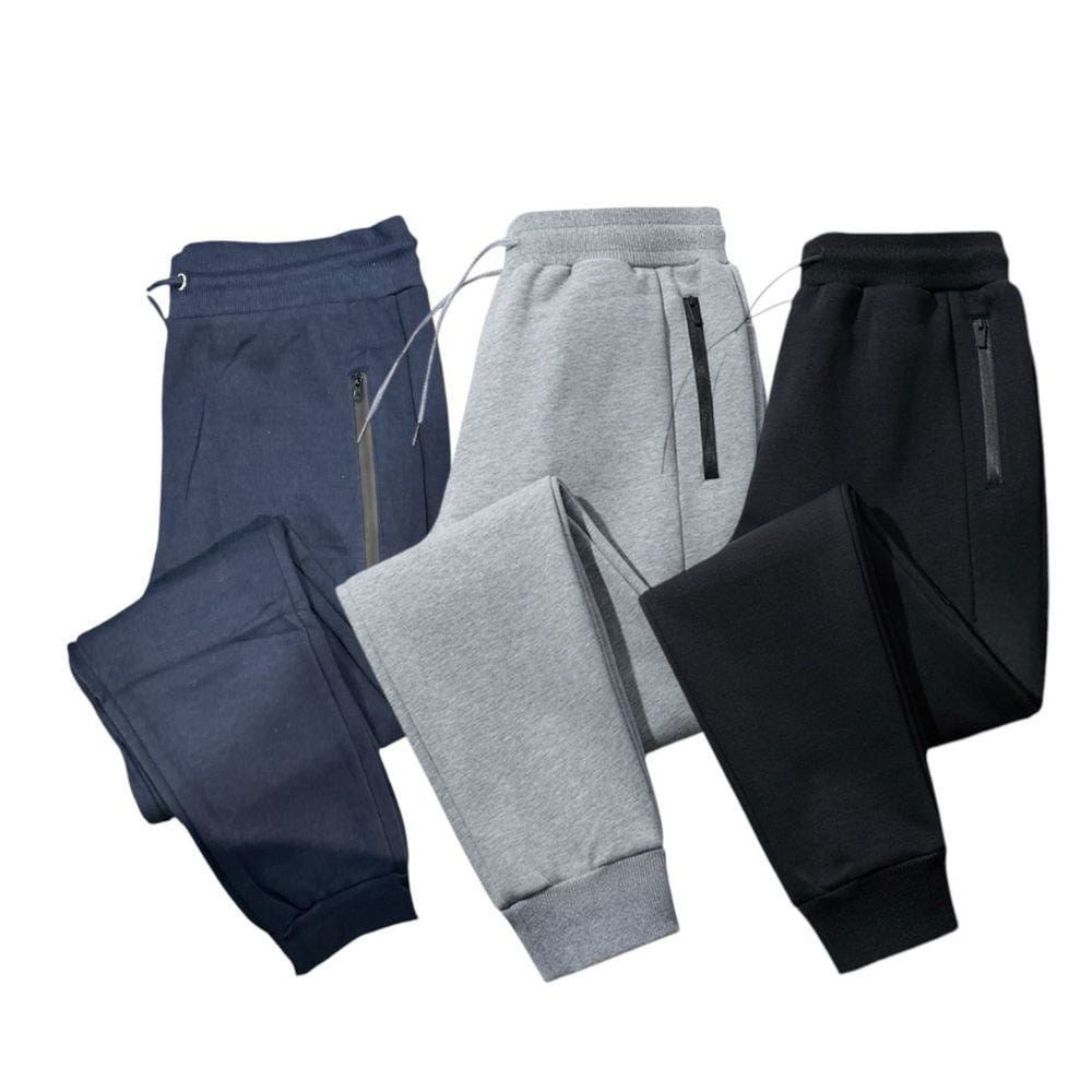 Mens Fleece Jogger Pants Sweatpants Ultra Comfort Super Soft - 3 Pack