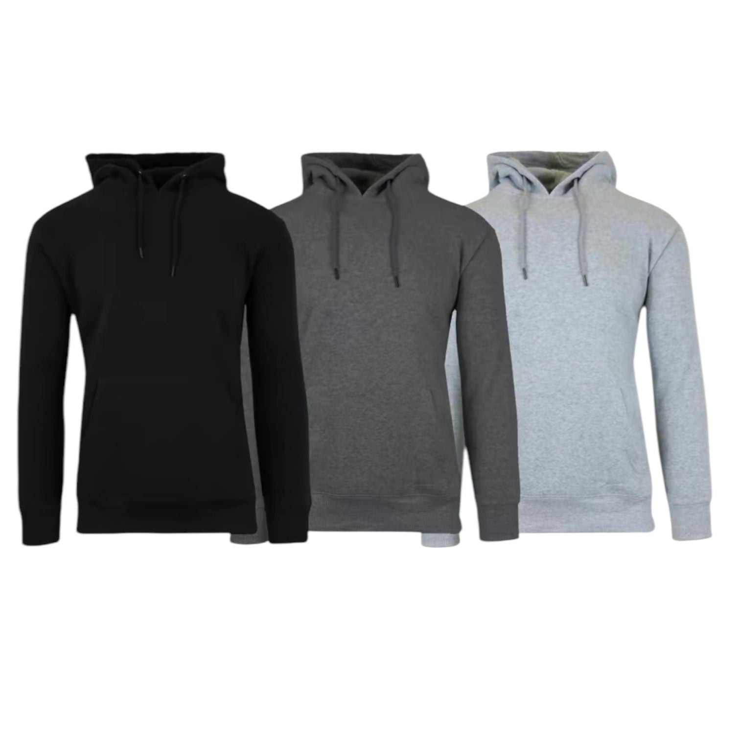 BenBen Mens Hoodie Ultra Soft Fleece Pullover Comfortable - 3 Pack