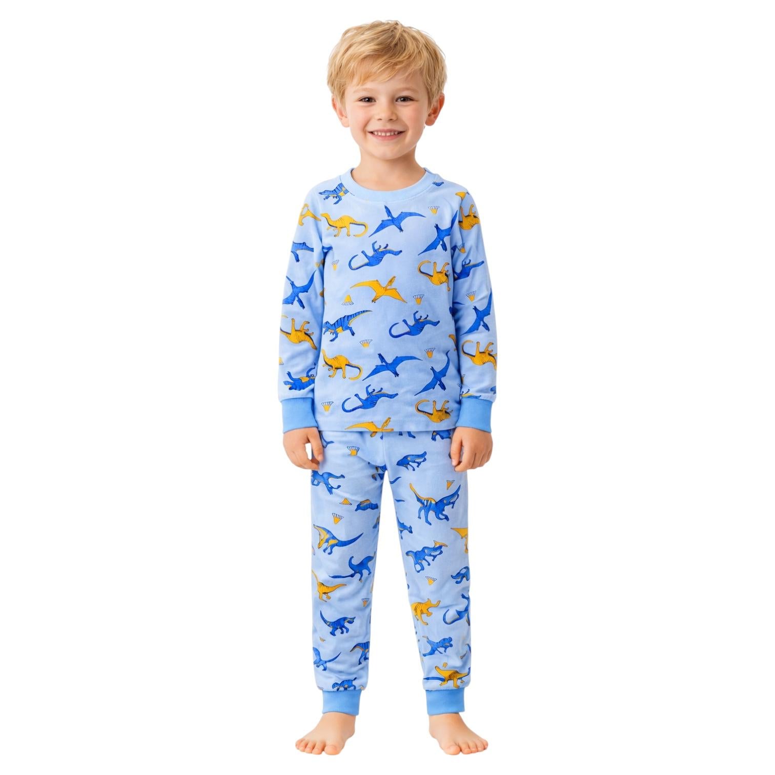 Blue Dinosaur Pajama Set