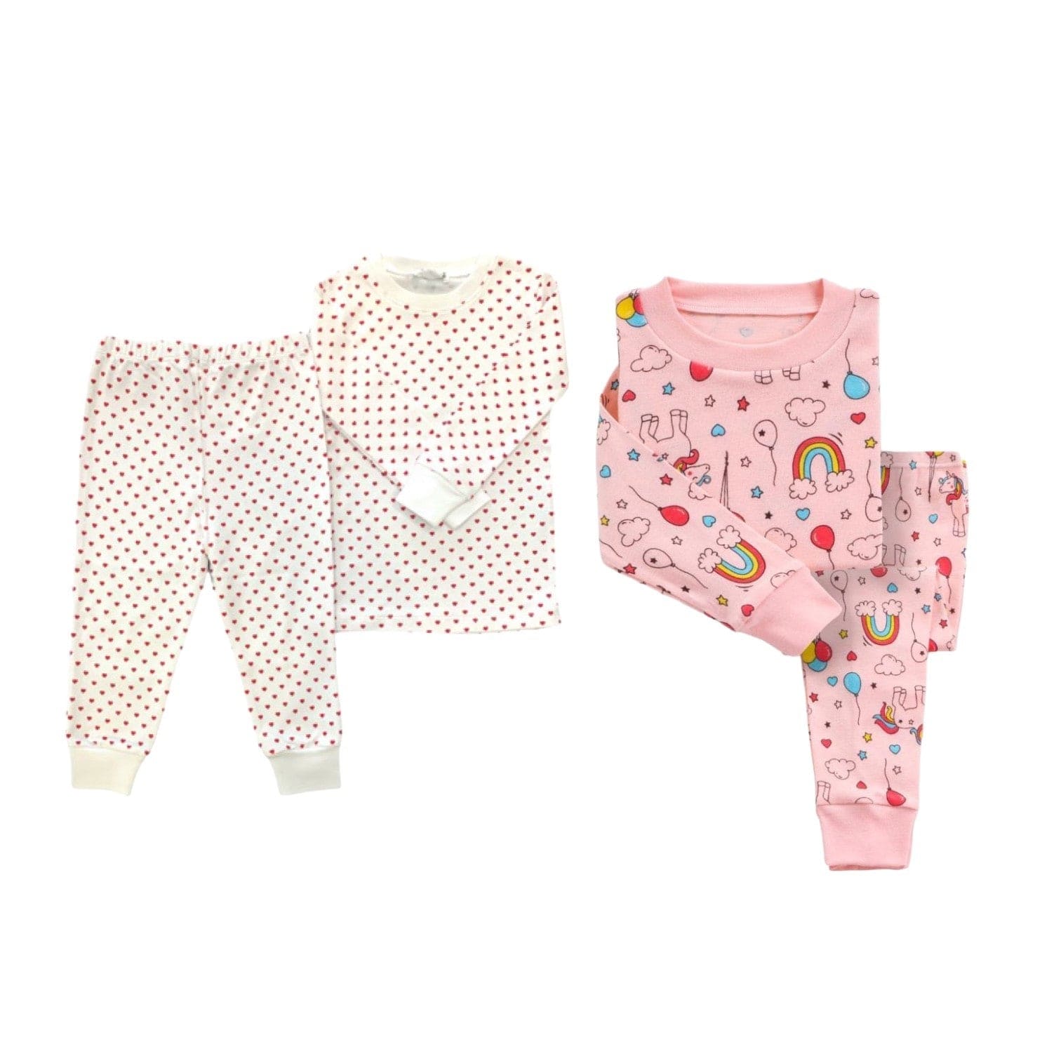 Girls 2-Pack Pajamas – Soft Cotton Toddler Sleepwear