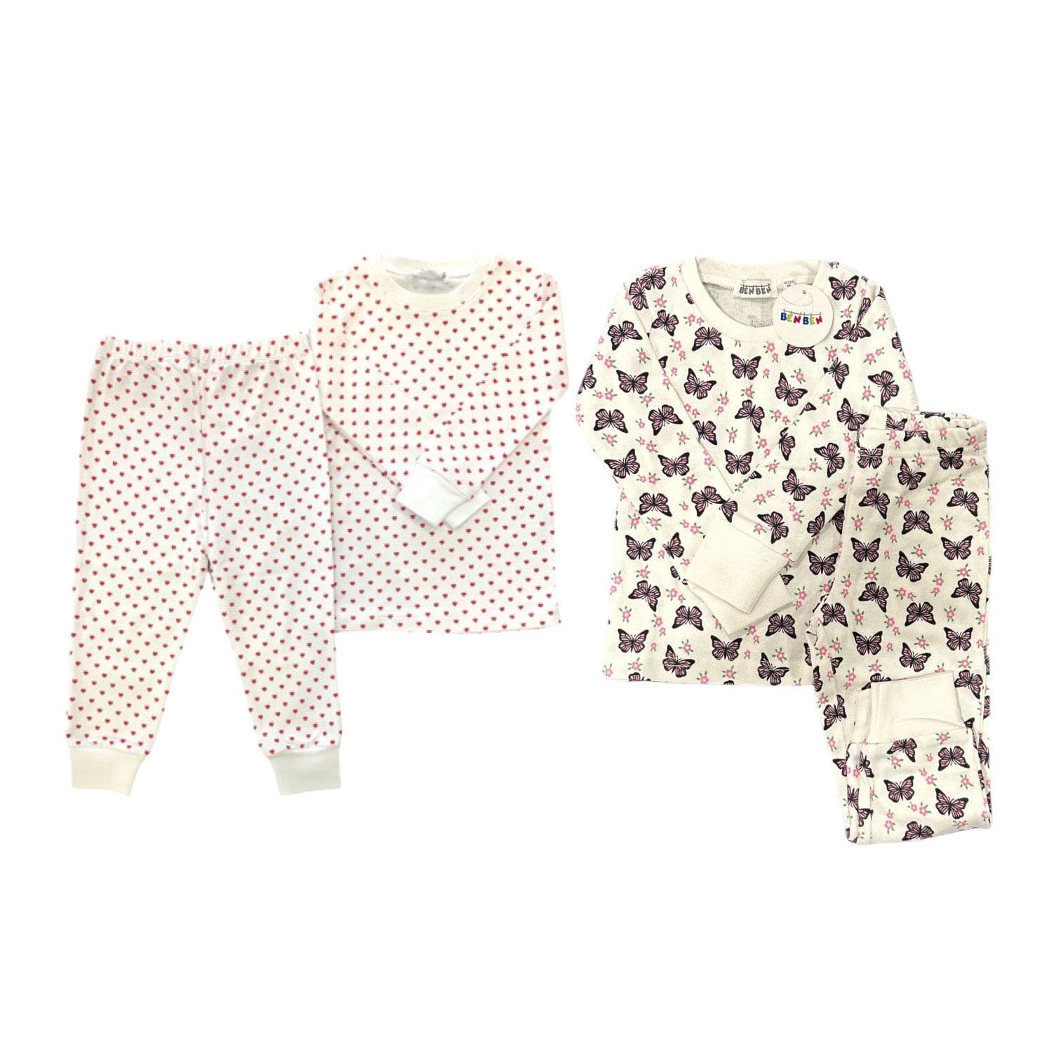 Girls 2-Pack Pajamas – Soft Cotton Toddler Sleepwear
