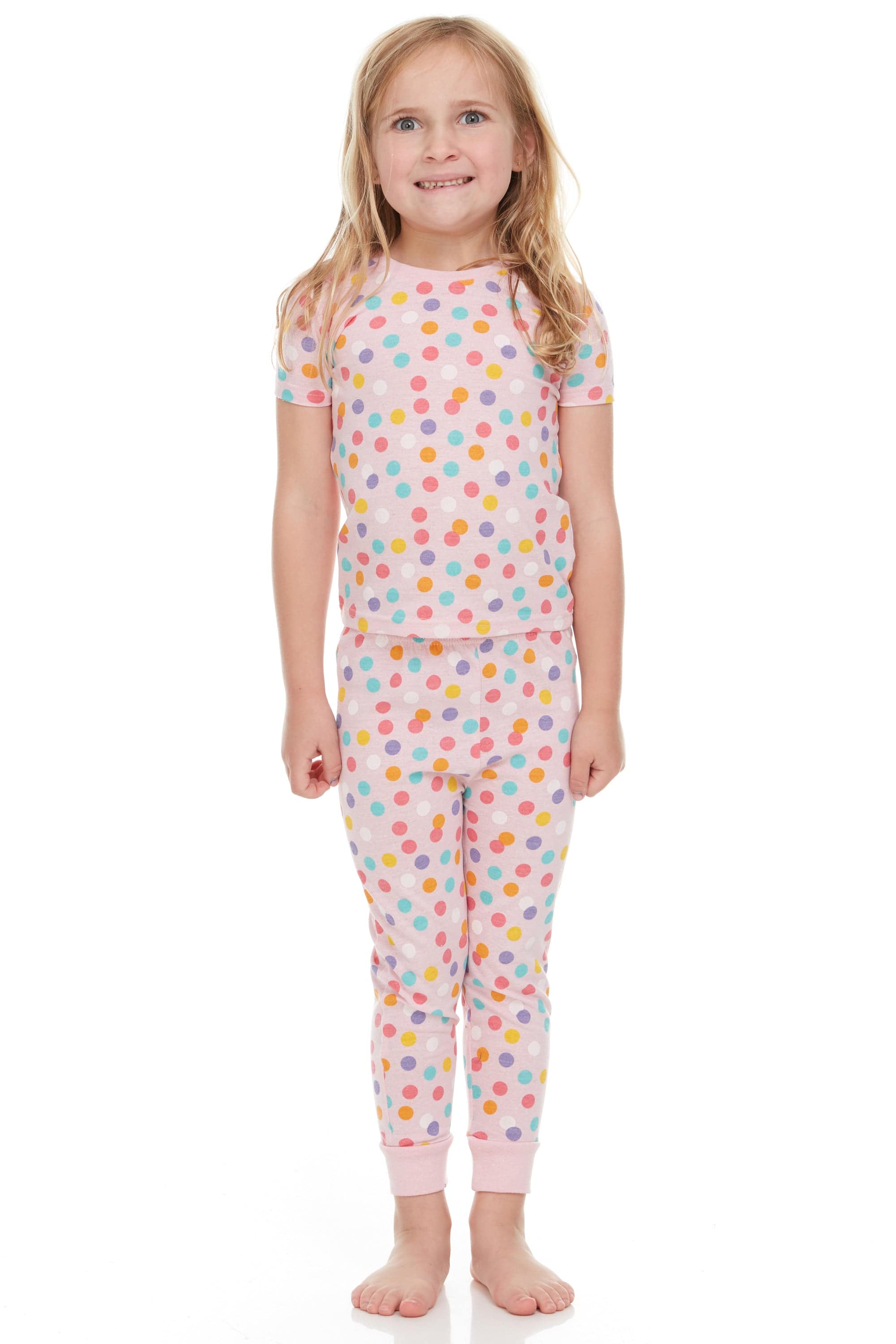 Girls Pajamas 2-Pack – Short Sleeve Cotton Sets (Multiple Designs)