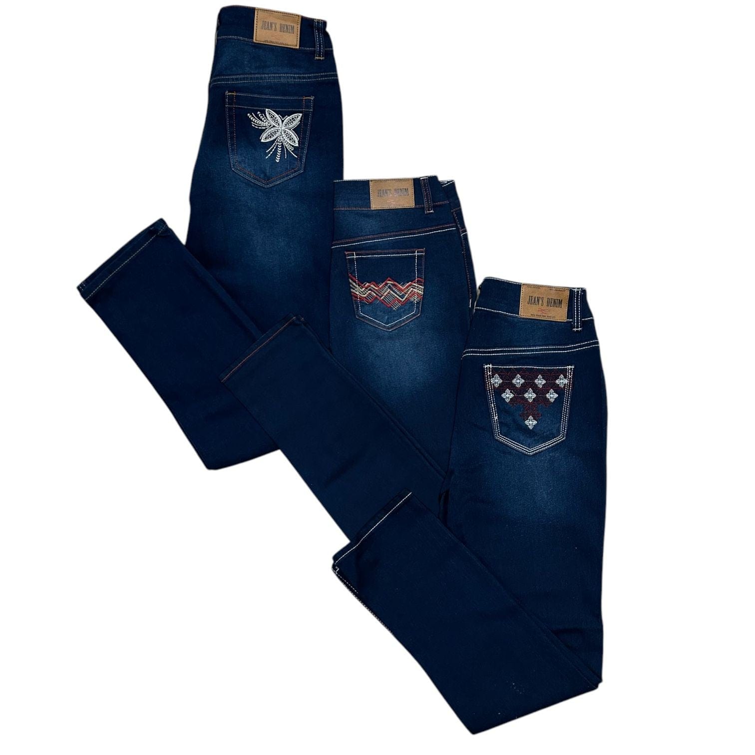 BenBen 3 Pack Women Jeans Fitted Denim Stretch Unique Design And Style