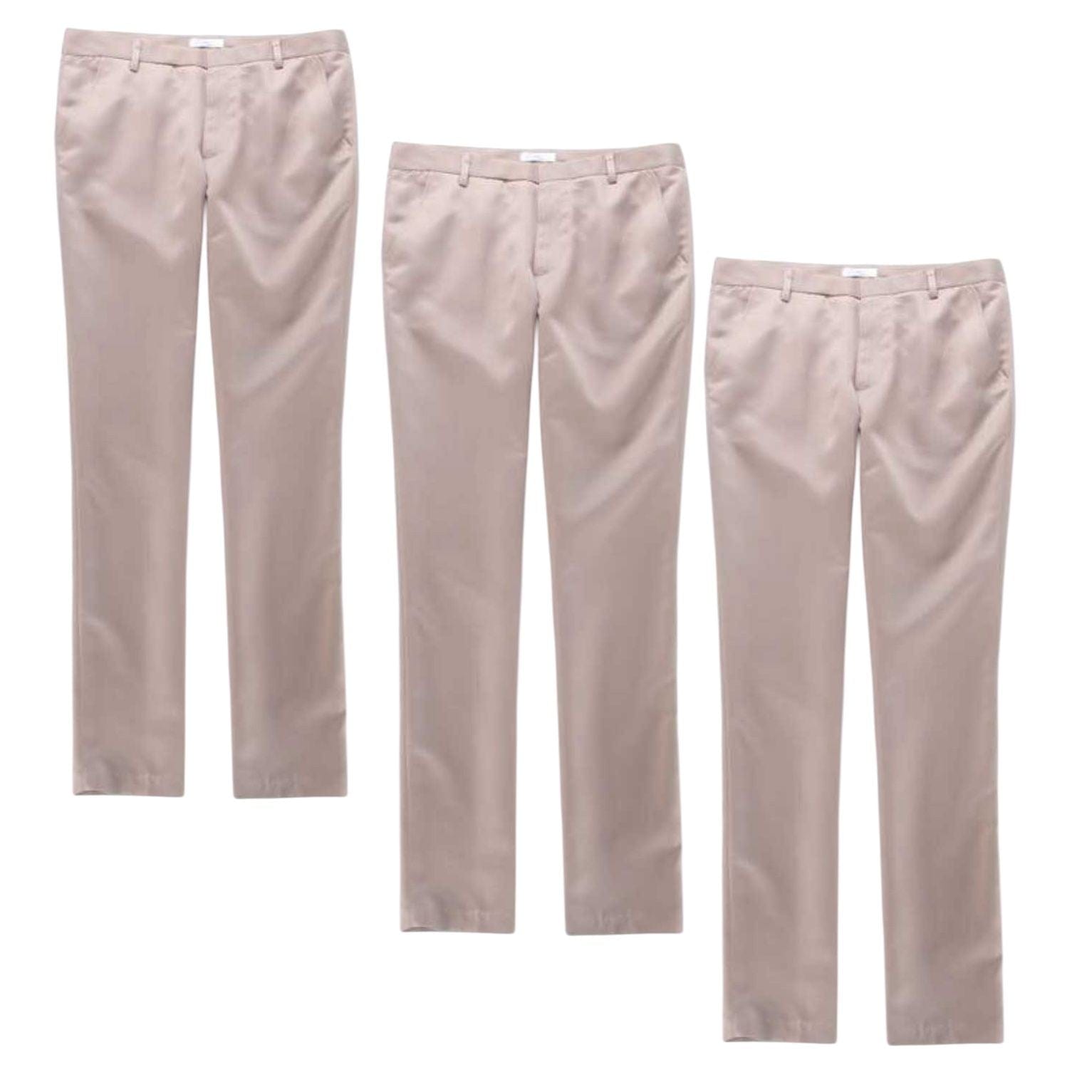 Men's Casual Dress Pants Solid Designs Stylish & Affordable | 3pc With Comfort Style