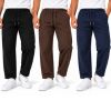 BenBen Men Sweatpants Open Bottom Jogger Pants Heavyweight Casual Stylish Trendy - 3 Pack