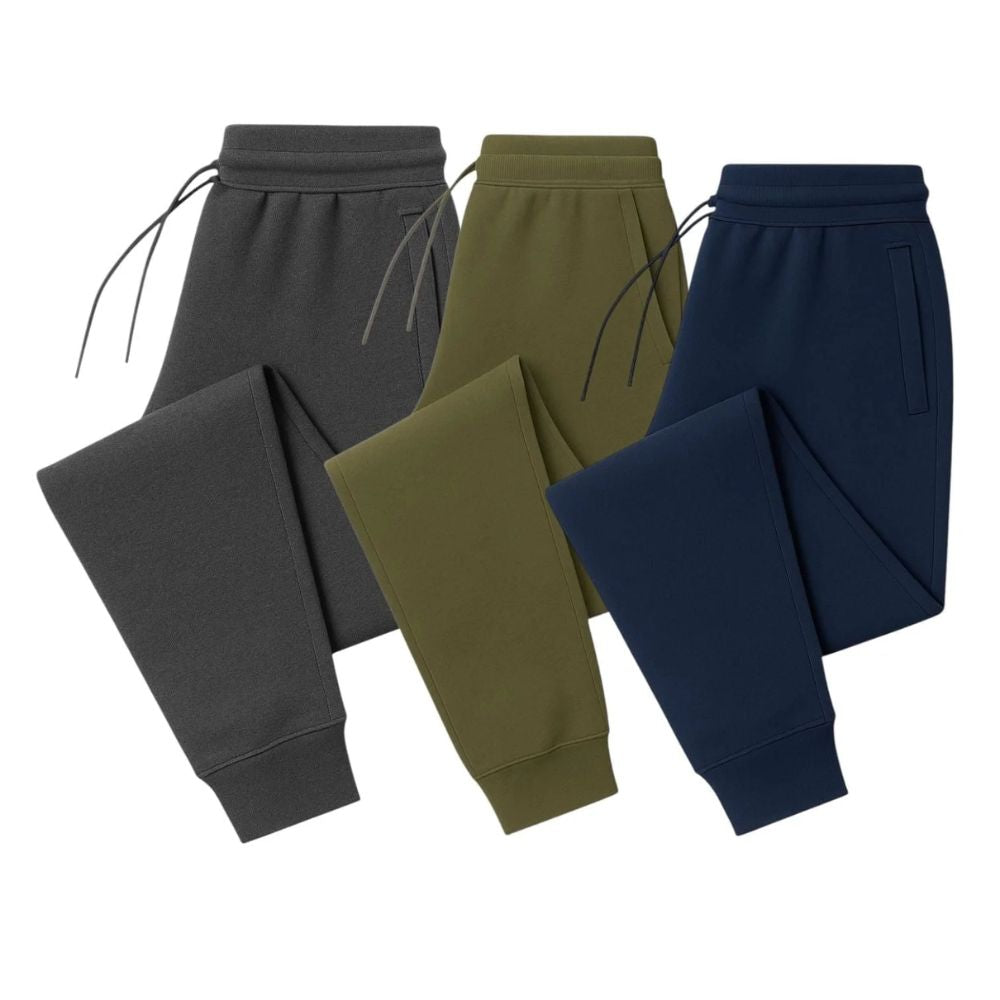Women's 3-Pack Basic Joggers, Comfortable Everyday Sweatpants, Versatile Relaxed Fit Lounge Pants with Pockets, Tapered Leg Casual Trousers, Soft Breathable Activewear Bottoms
