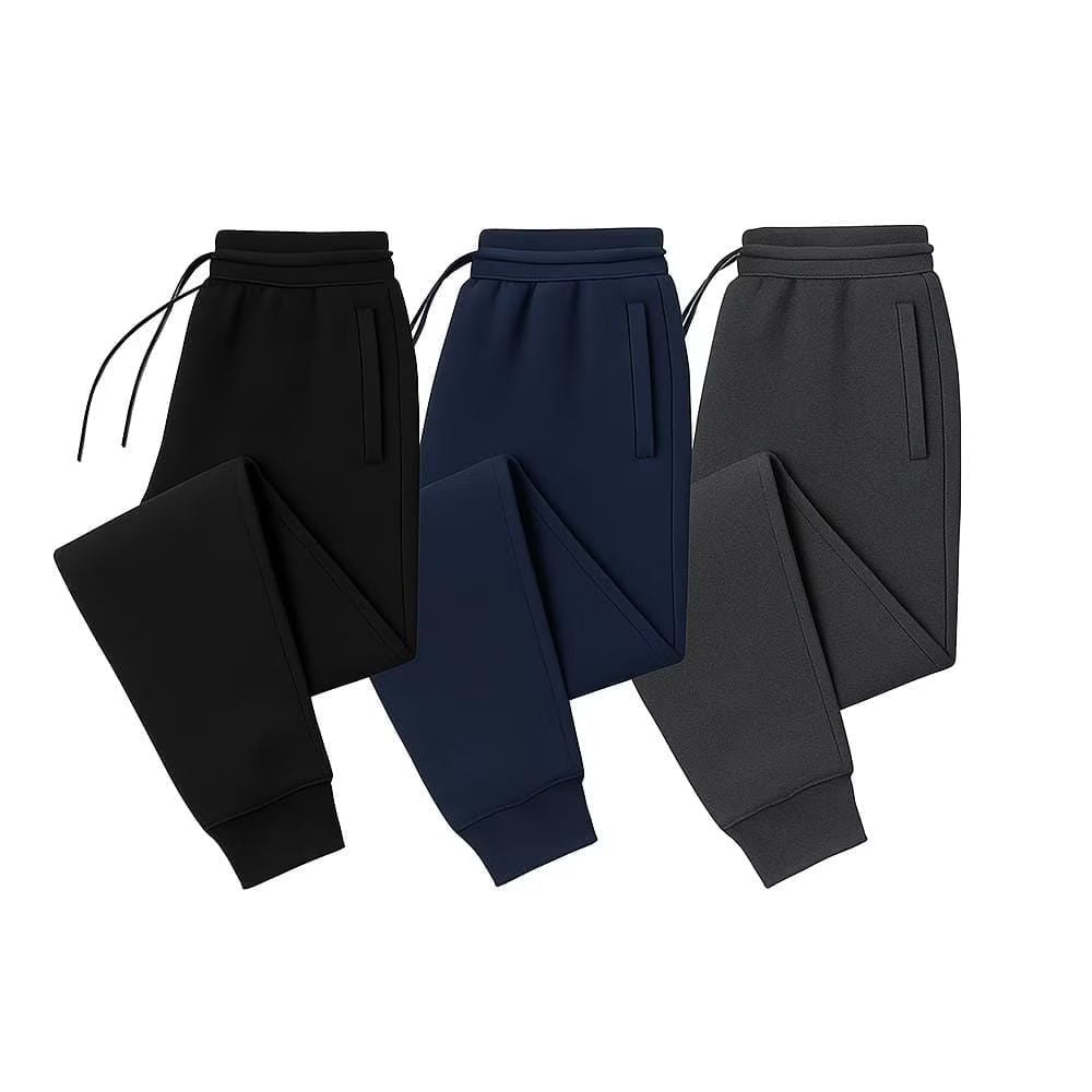 Women's 3-Pack Basic Joggers, Comfortable Everyday Sweatpants, Versatile Relaxed Fit Lounge Pants with Pockets, Tapered Leg Casual Trousers, Soft Breathable Activewear Bottoms