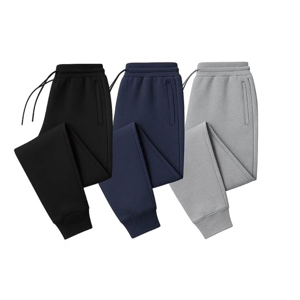 Women's 3-Pack Basic Joggers, Comfortable Everyday Sweatpants, Versatile Relaxed Fit Lounge Pants with Pockets, Tapered Leg Casual Trousers, Soft Breathable Activewear Bottoms