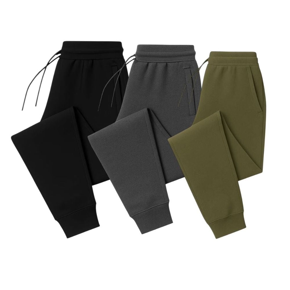 Women's 3-Pack Basic Joggers, Comfortable Everyday Sweatpants, Versatile Relaxed Fit Lounge Pants with Pockets, Tapered Leg Casual Trousers, Soft Breathable Activewear Bottoms
