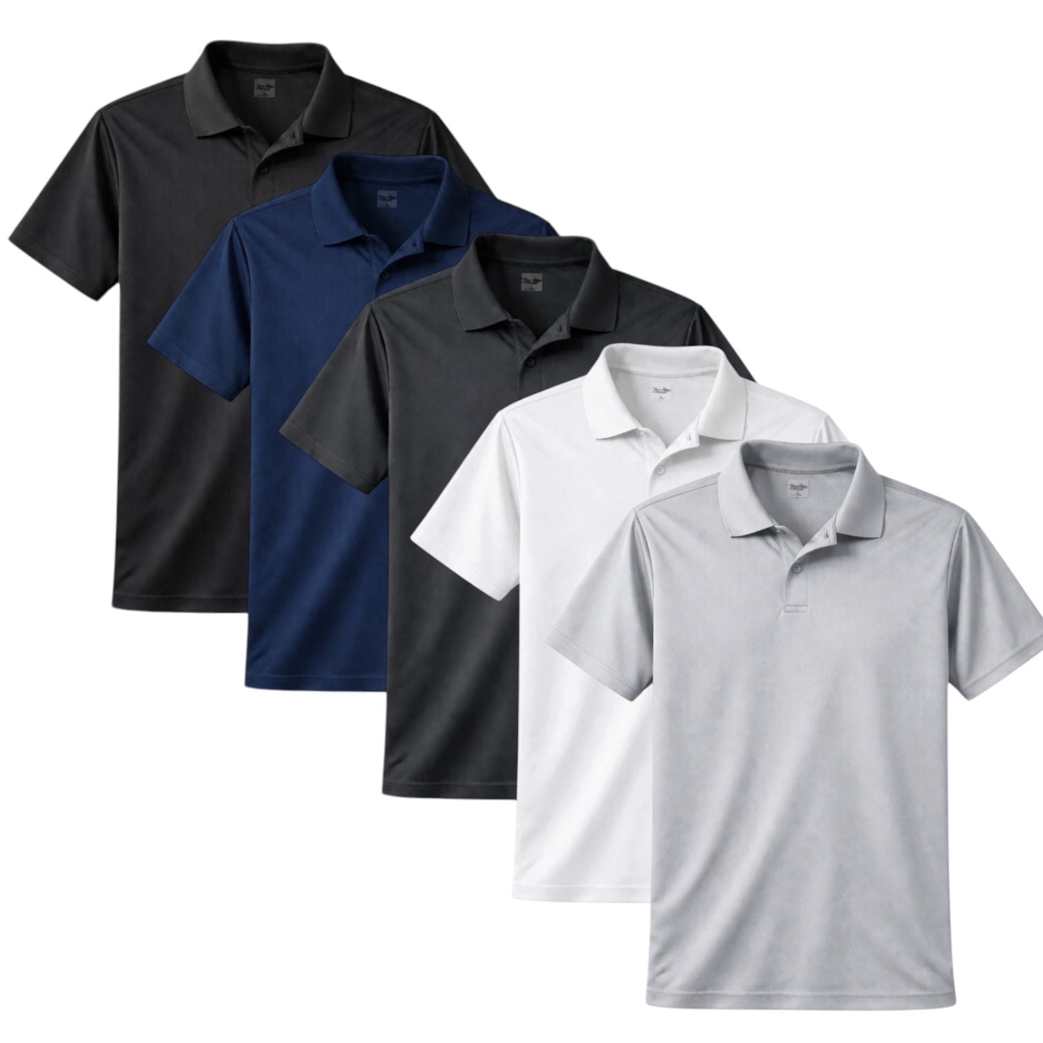 Men's 5-Pack Moisture-Wicking Short Sleeve Performance Polos | Everyday Active Wear