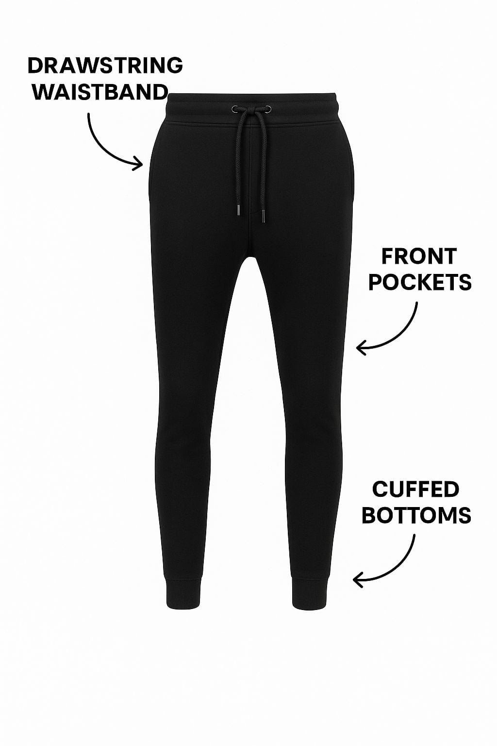 BenBen Men's Joggers Sweatpants Ultra Soft French Terry Dual Pocket - 3 Pack