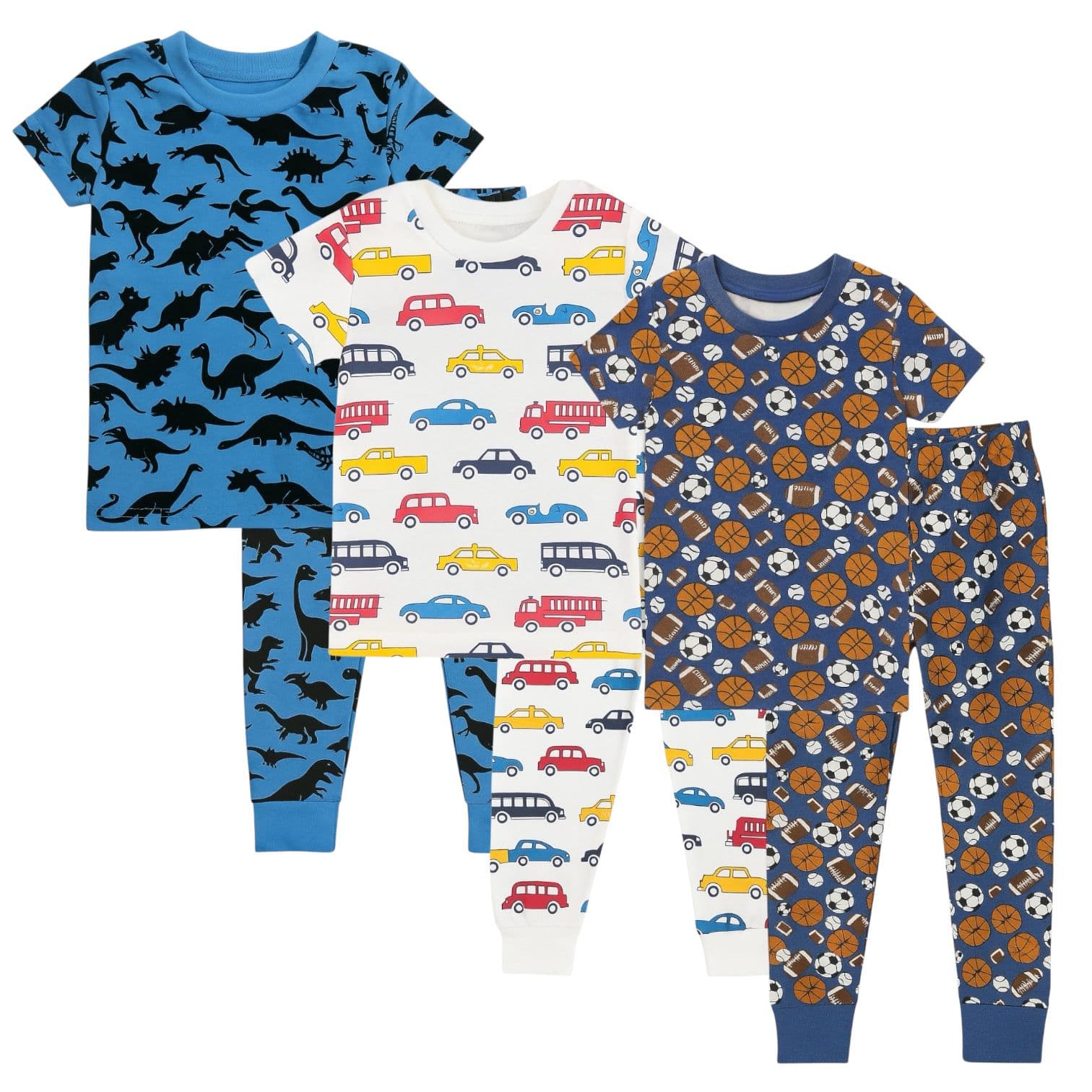3-Pack Boys Toddler Pajamas – Soft Cotton Sleepwear Set