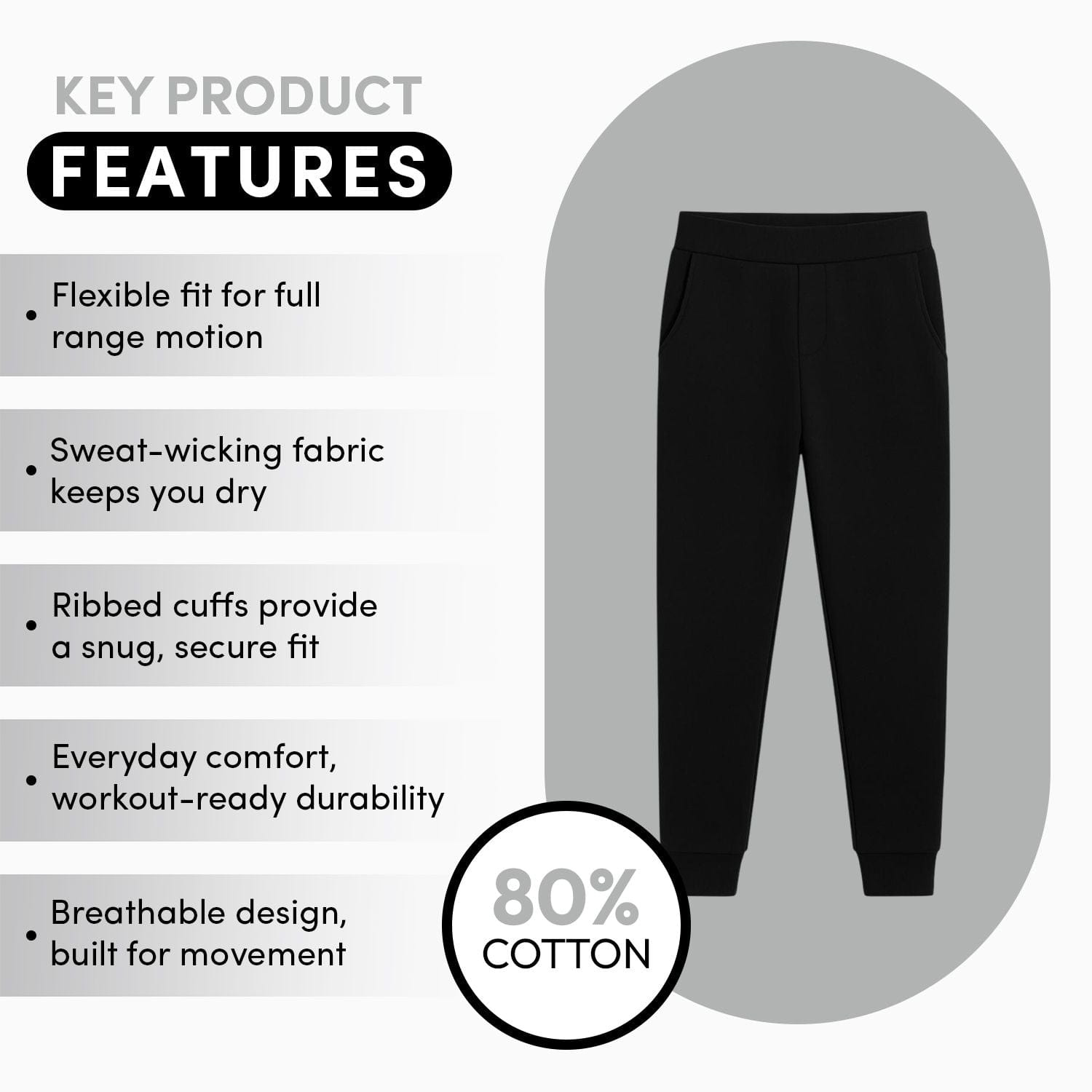 BenBen Boys Fleece Joggers with Pockets – Warm Athletic Sweatpants for Kids, Sizes S-2XL