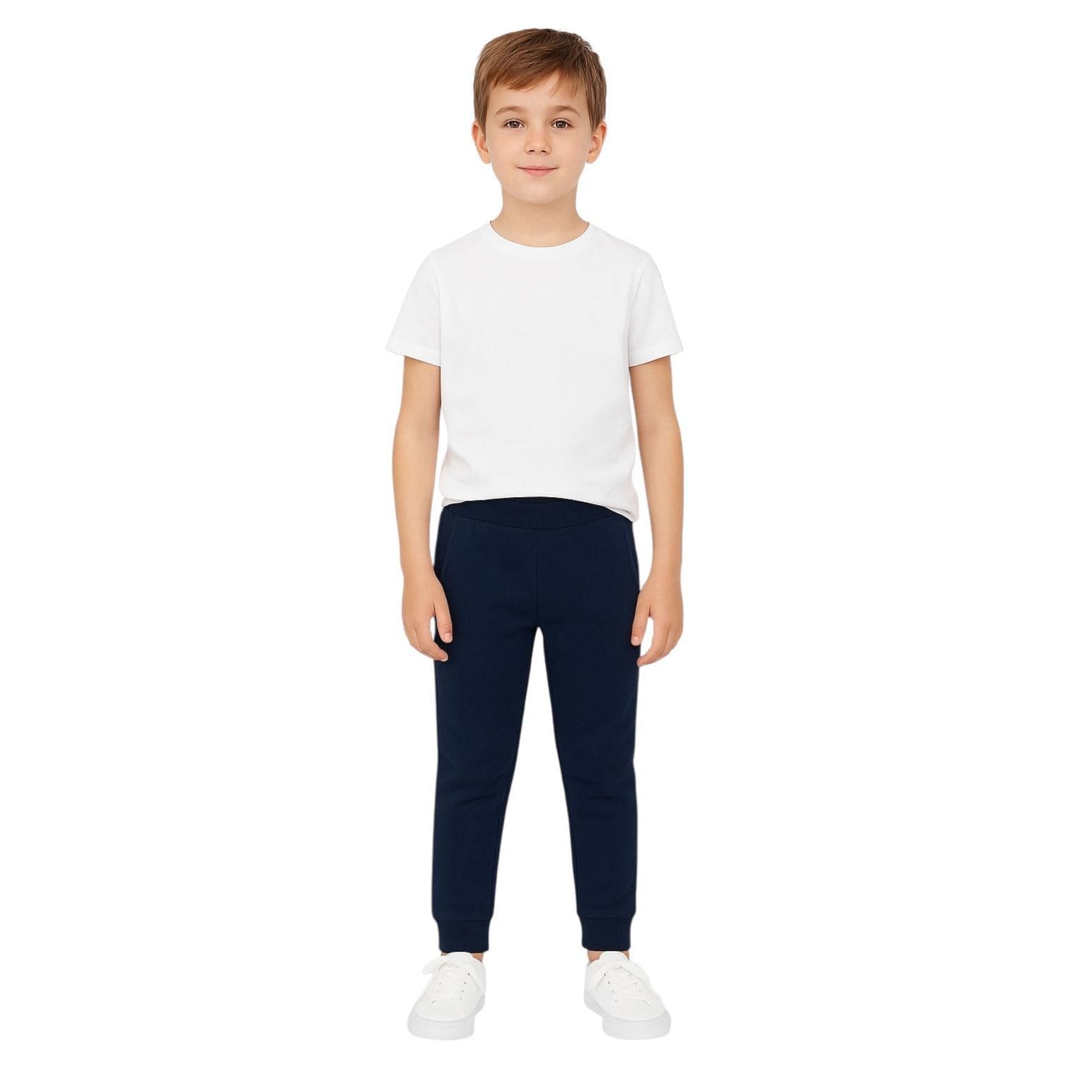 BenBen Boys Fleece Joggers with Pockets – Warm Athletic Sweatpants for Kids, Sizes S-2XL
