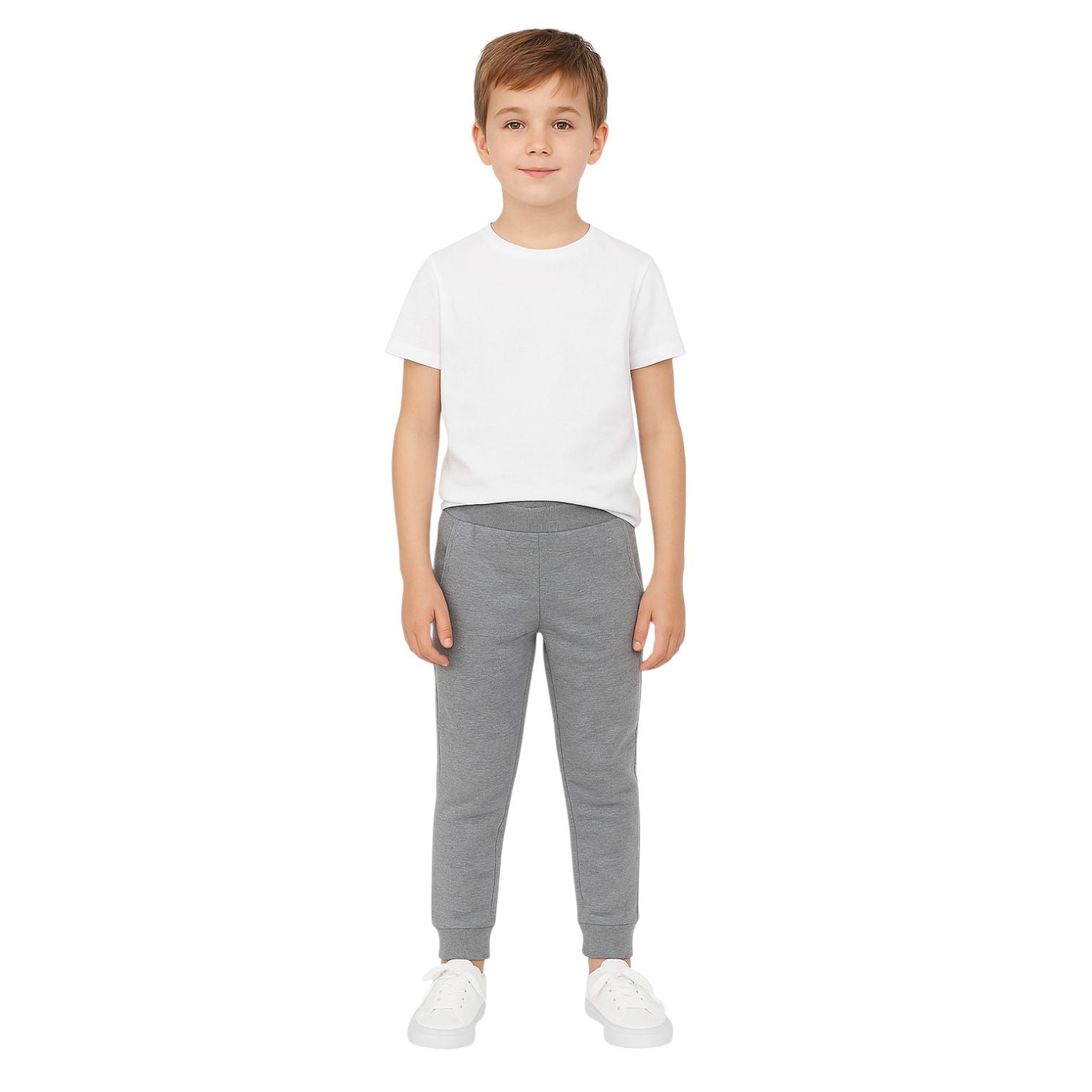 BenBen Boys Fleece Joggers with Pockets – Warm Athletic Sweatpants for Kids, Sizes S-2XL