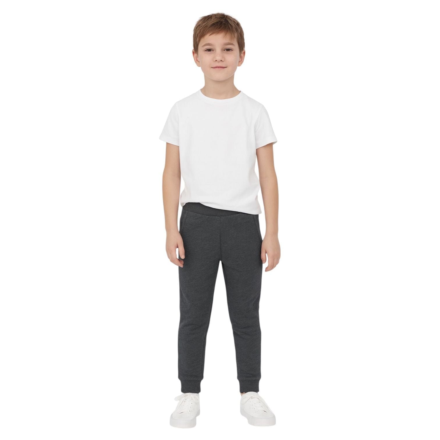 BenBen Boys Fleece Joggers with Pockets – Warm Athletic Sweatpants for Kids, Sizes S-2XL