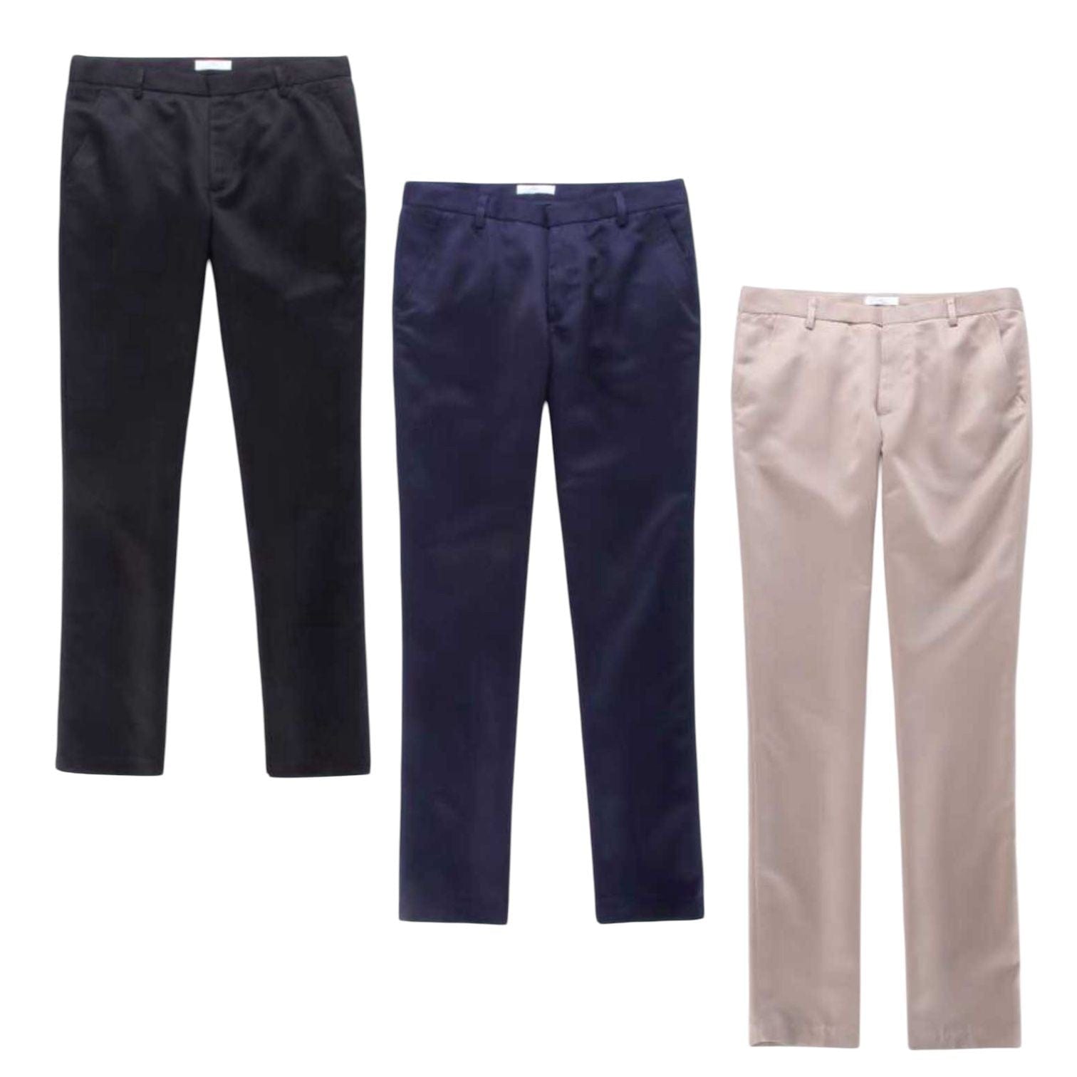 Men's Casual Dress Pants Solid Color Stylish & Affordable | 3pc With Comfort Style