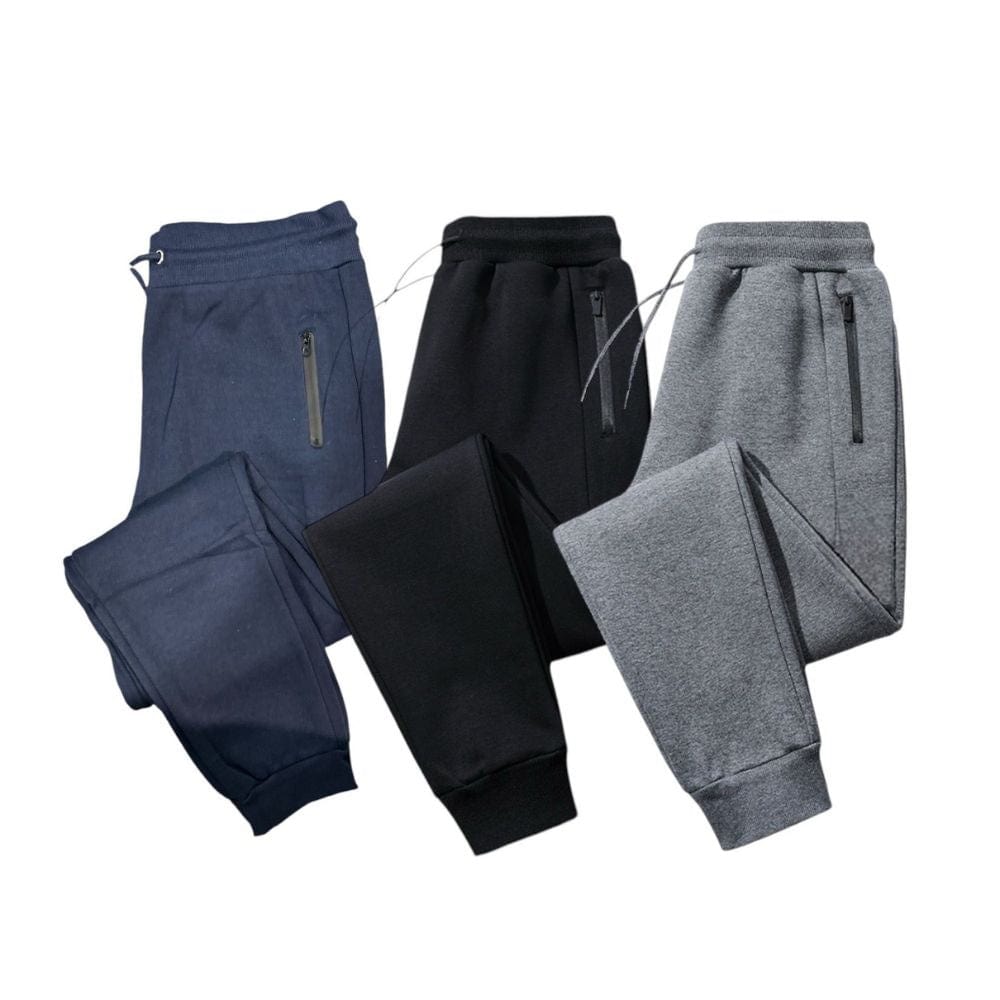 Mens Fleece Jogger Pants Sweatpants Ultra Comfort Super Soft - 3 Pack