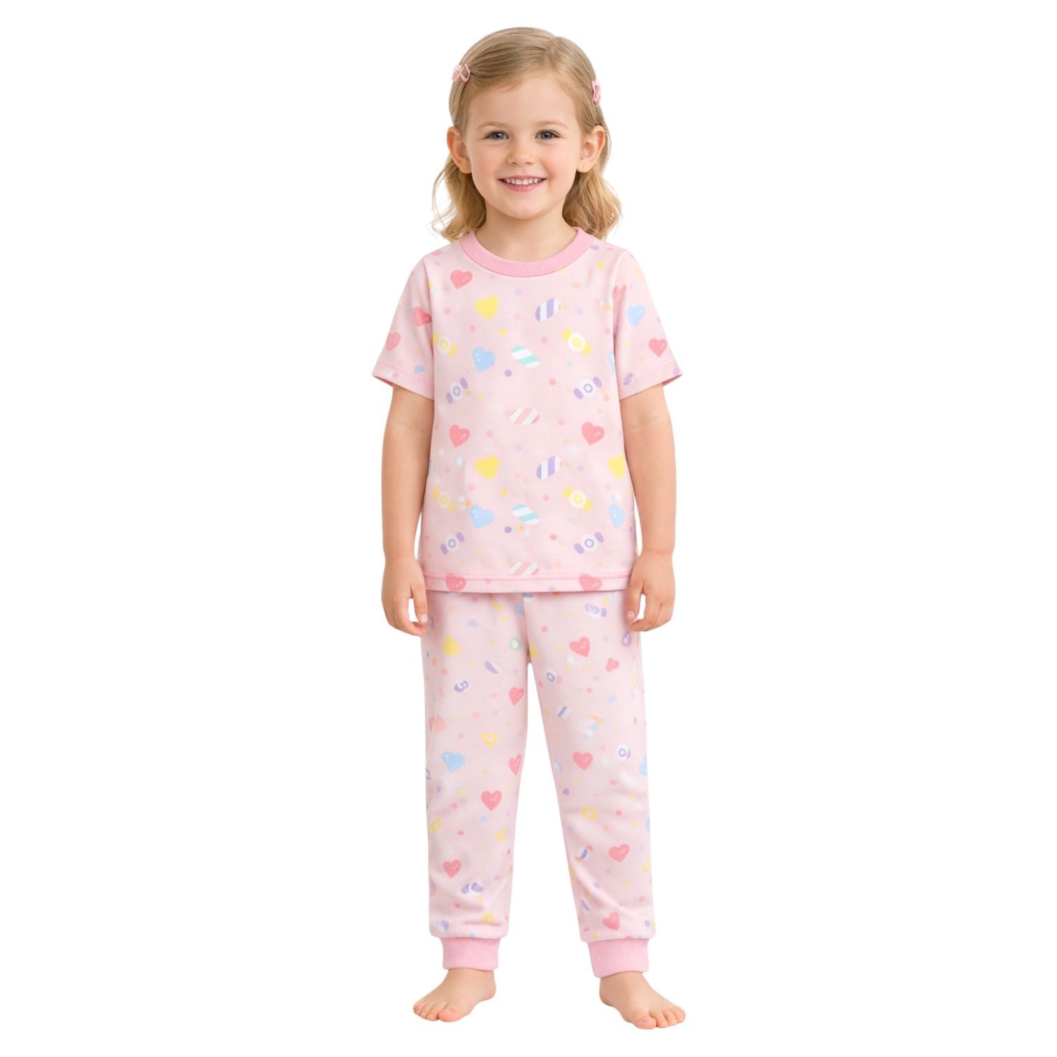 BenBen Kids Toddler Girl Pajamas Pj Set Short Sleeve Snug Fit Soft & Cozy Sleepwear Loungewear 2-Pack - Size 2Y to 10Y