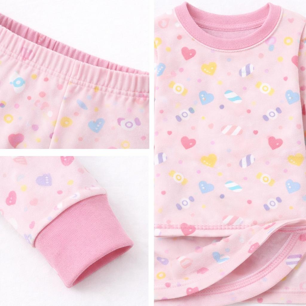 BenBen Kids Toddler Girl Pajamas Pj Set Short Sleeve Snug Fit Soft & Cozy Sleepwear Loungewear 2-Pack - Size 2Y to 10Y
