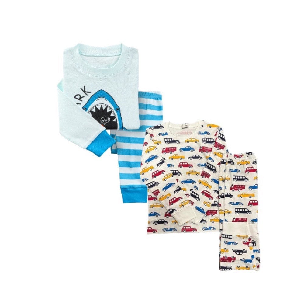 Boys 2-Pack Pajama Sets – Super Soft Snug Fit (12M–8Y)
