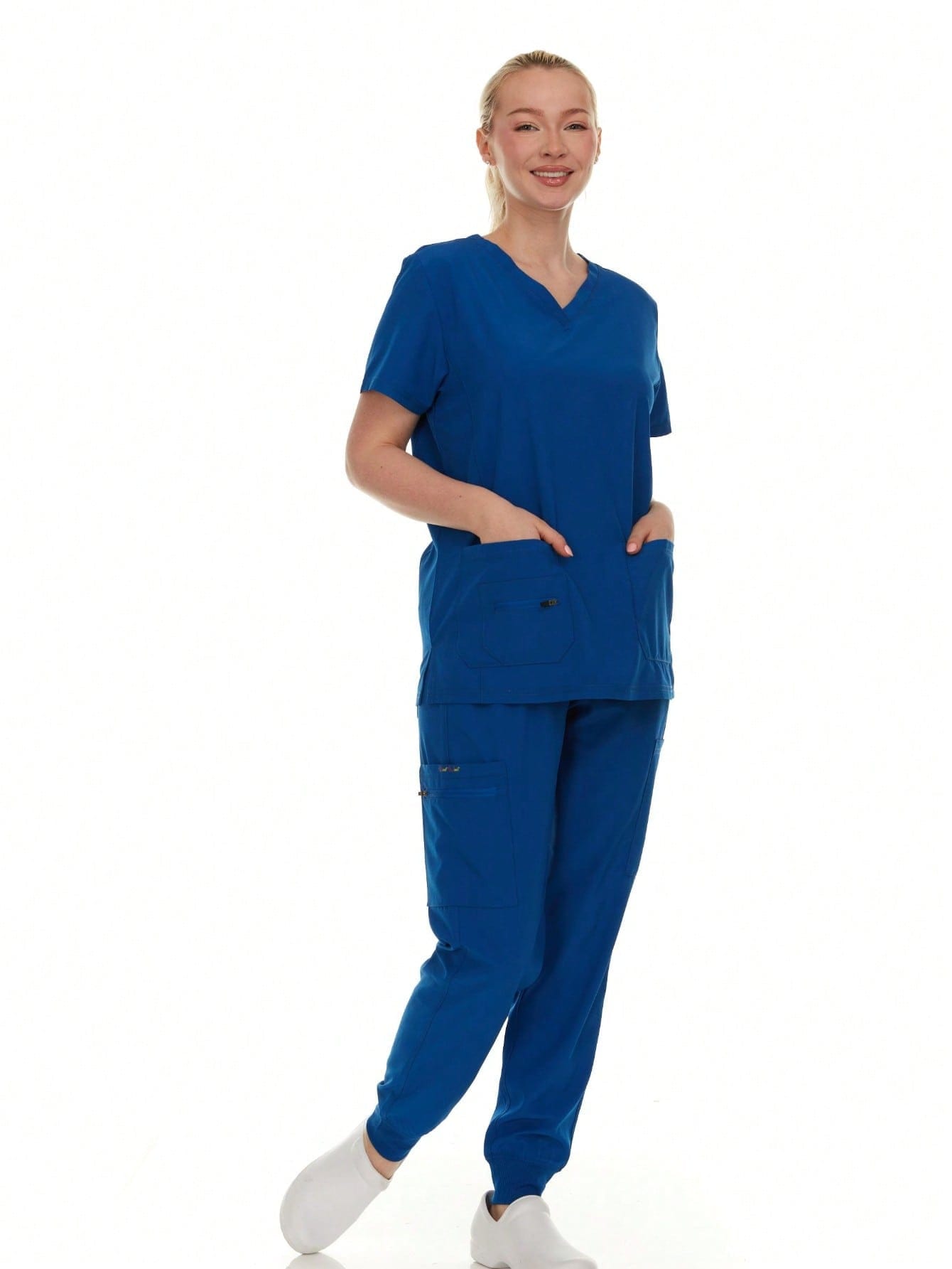 BenBen Scrub Sets for Women with Pocket Nursing Medical Uniforms Stretch