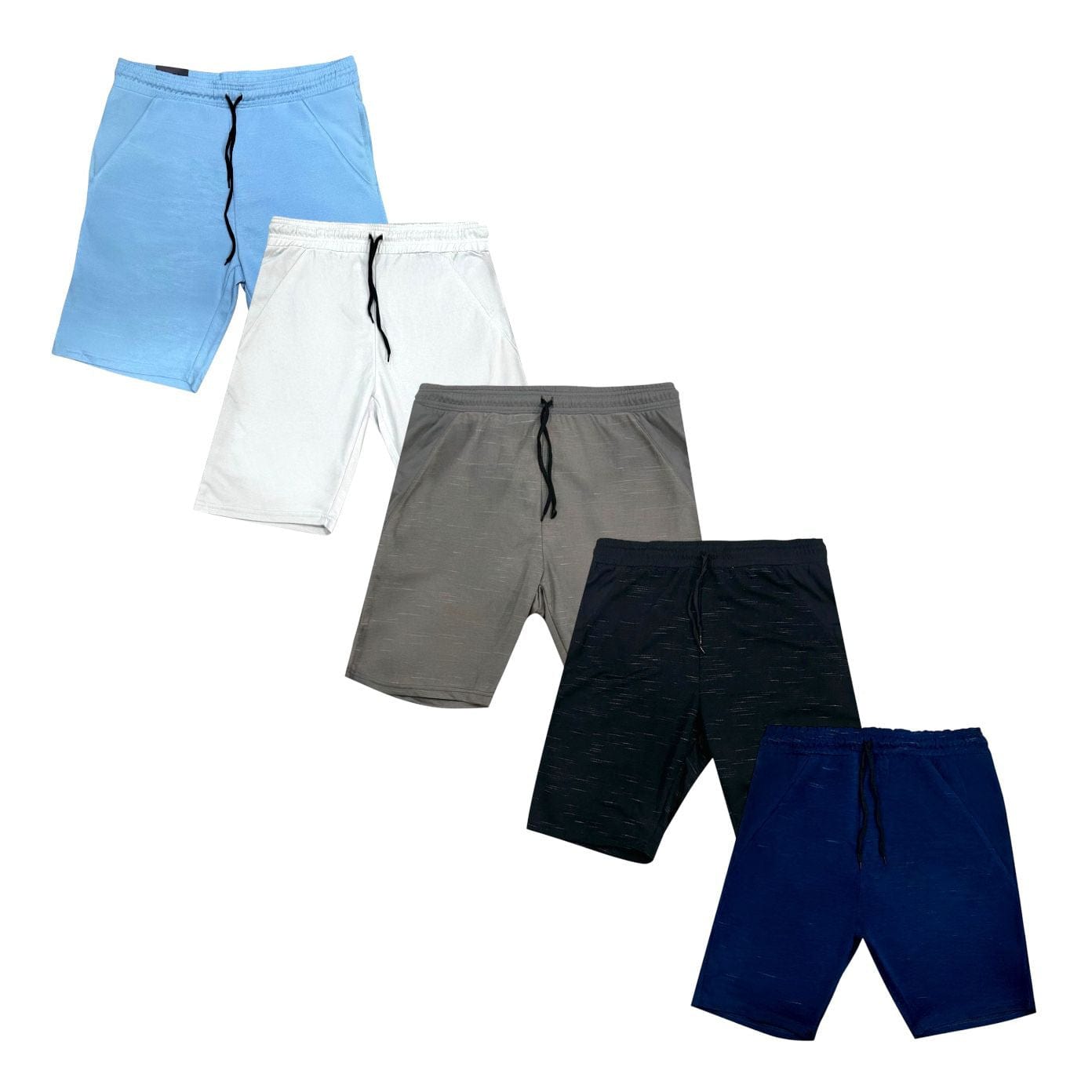 BenBen Mens Shorts Athletic Activewear Relaxed Fit Workout Gym Ultra Soft - 5 Pack