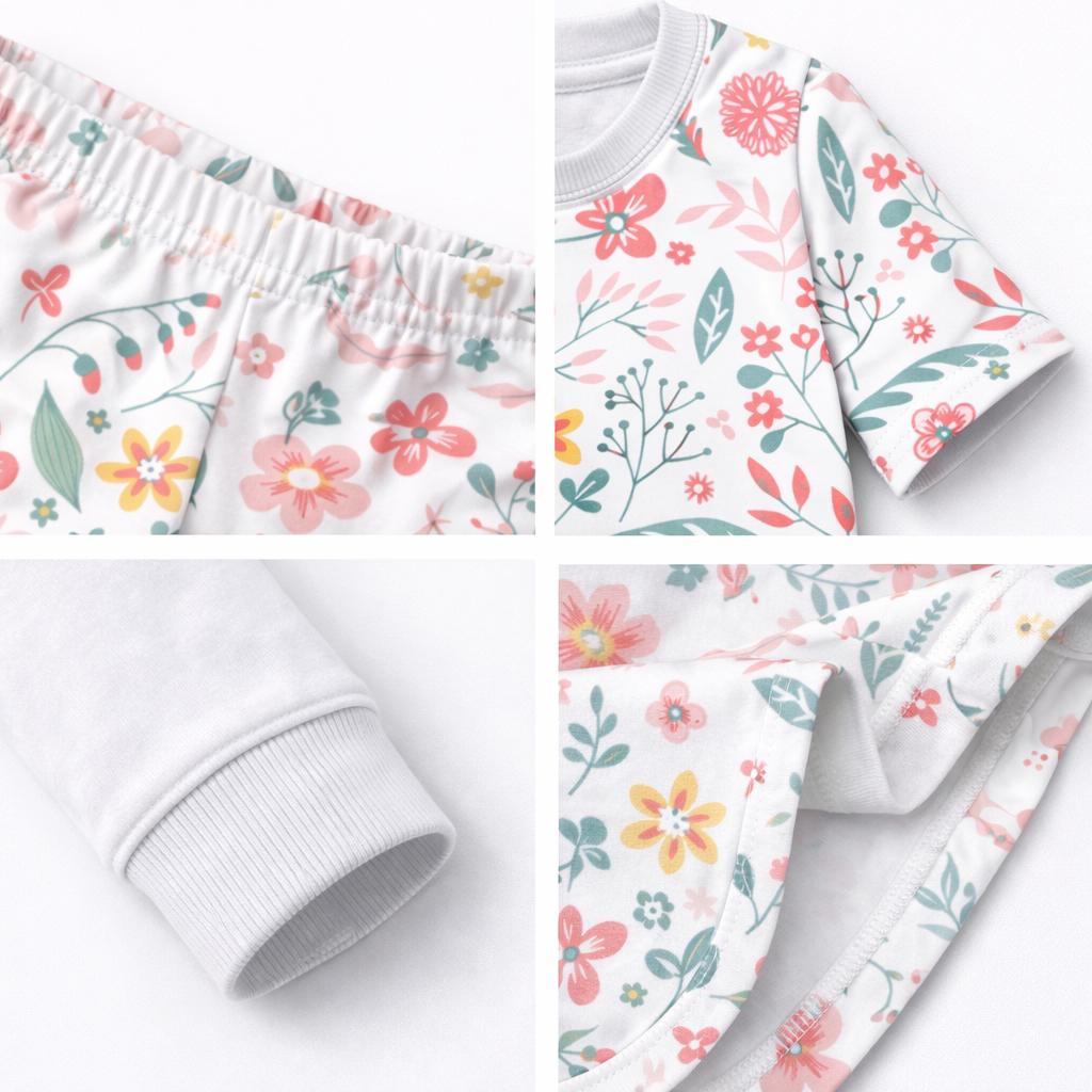 BenBen Kids Toddler Girl Pajamas Pj Set Short Sleeve Snug Fit Soft & Cozy Sleepwear Loungewear 2-Pack - Size 2Y to 10Y