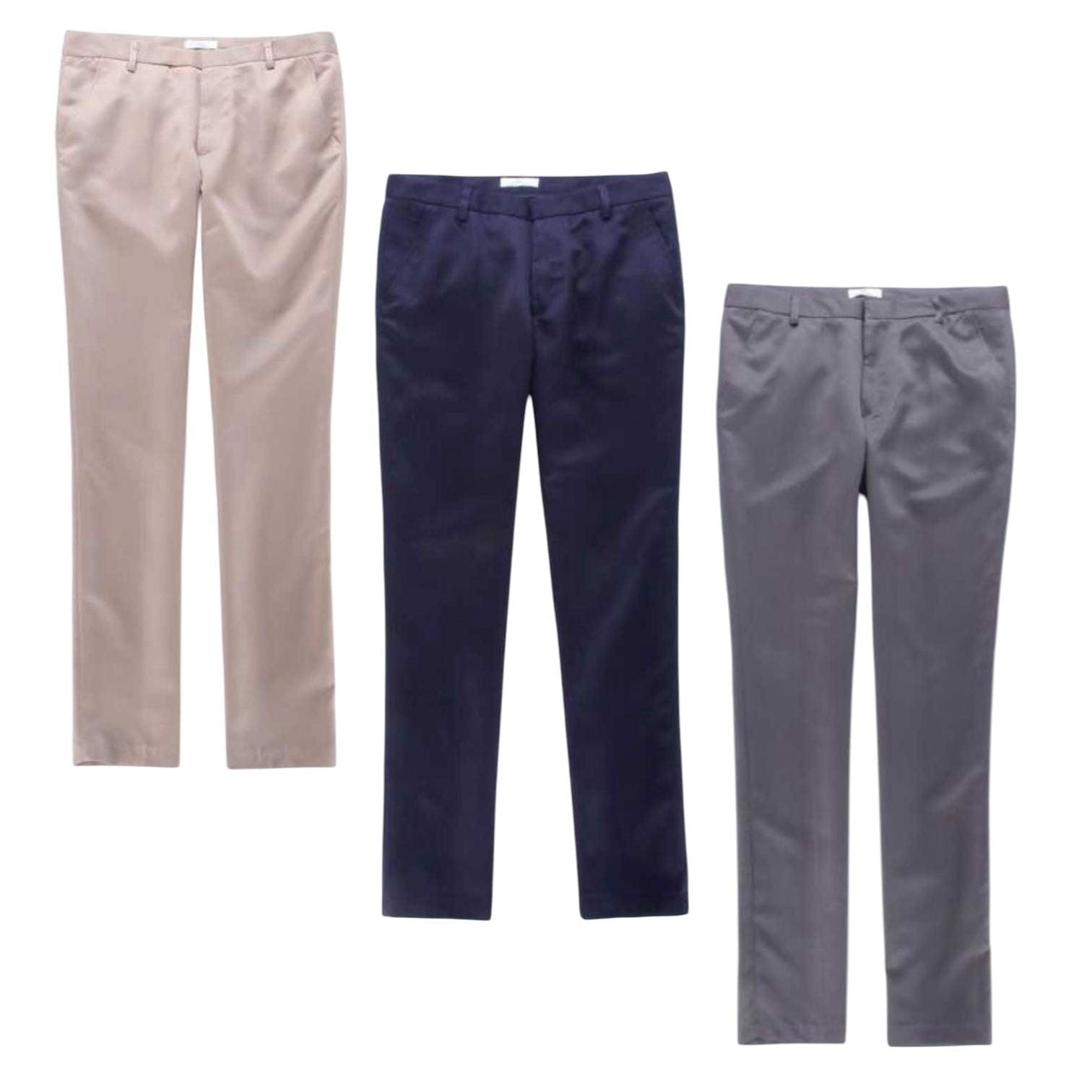 Men's Casual Dress Pants Solid Color Stylish & Affordable | 3pc With Comfort Style