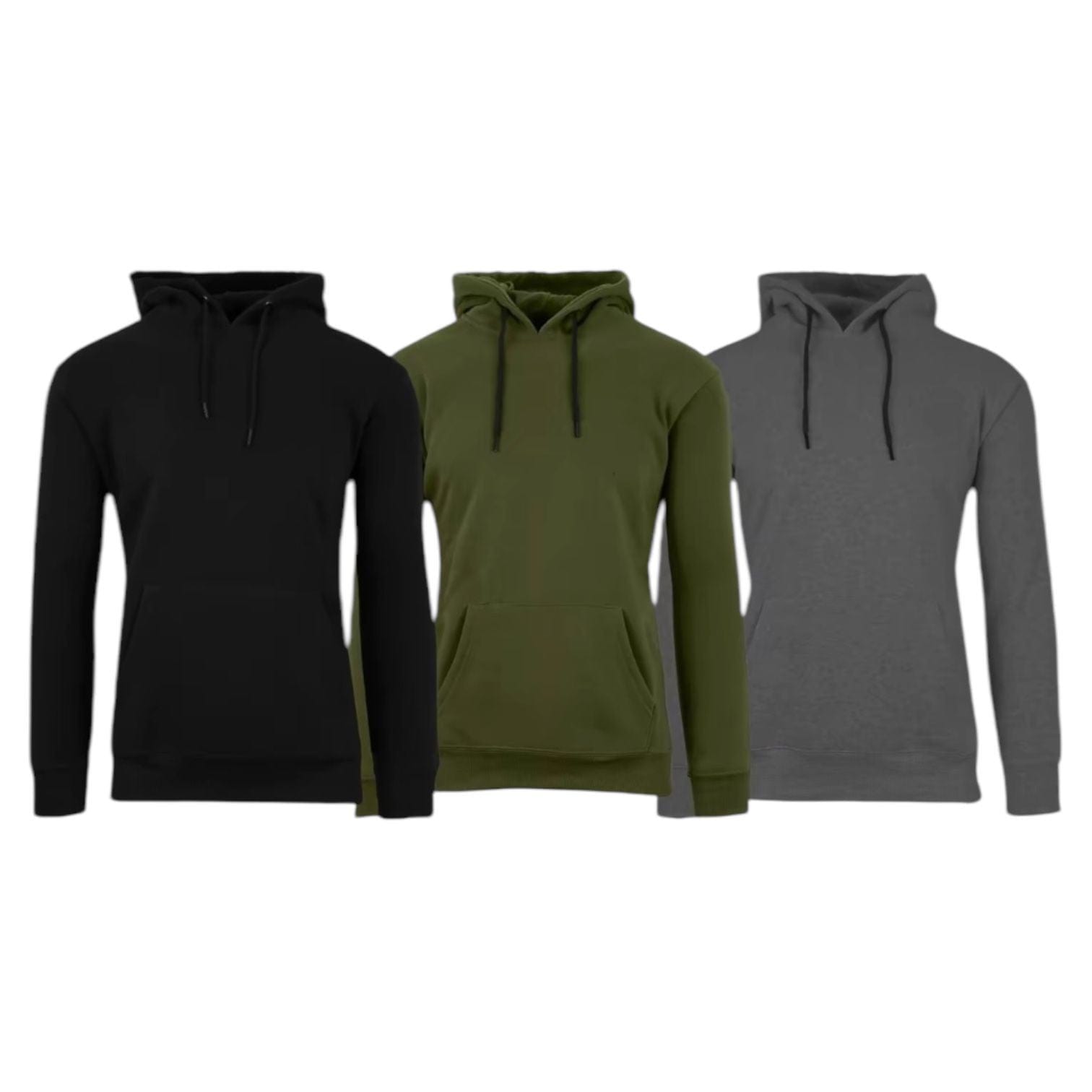 BenBen Mens Hoodie Ultra Soft Fleece Pullover Comfortable - 3 Pack