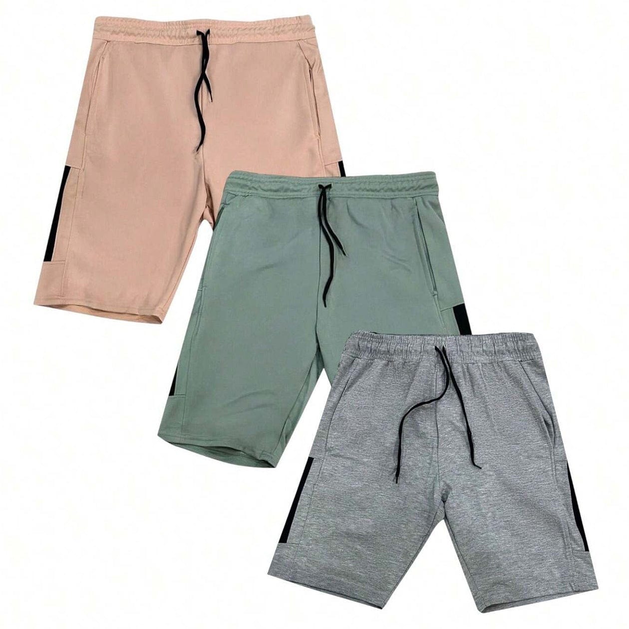 BenBen Mens Shorts Athletic Activewear Relaxed Fit Workout Gym Ultra Comfort - 3 Pack