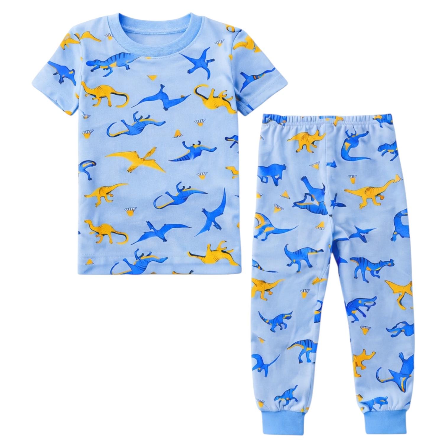 Blue Dinosaur Pajama Set