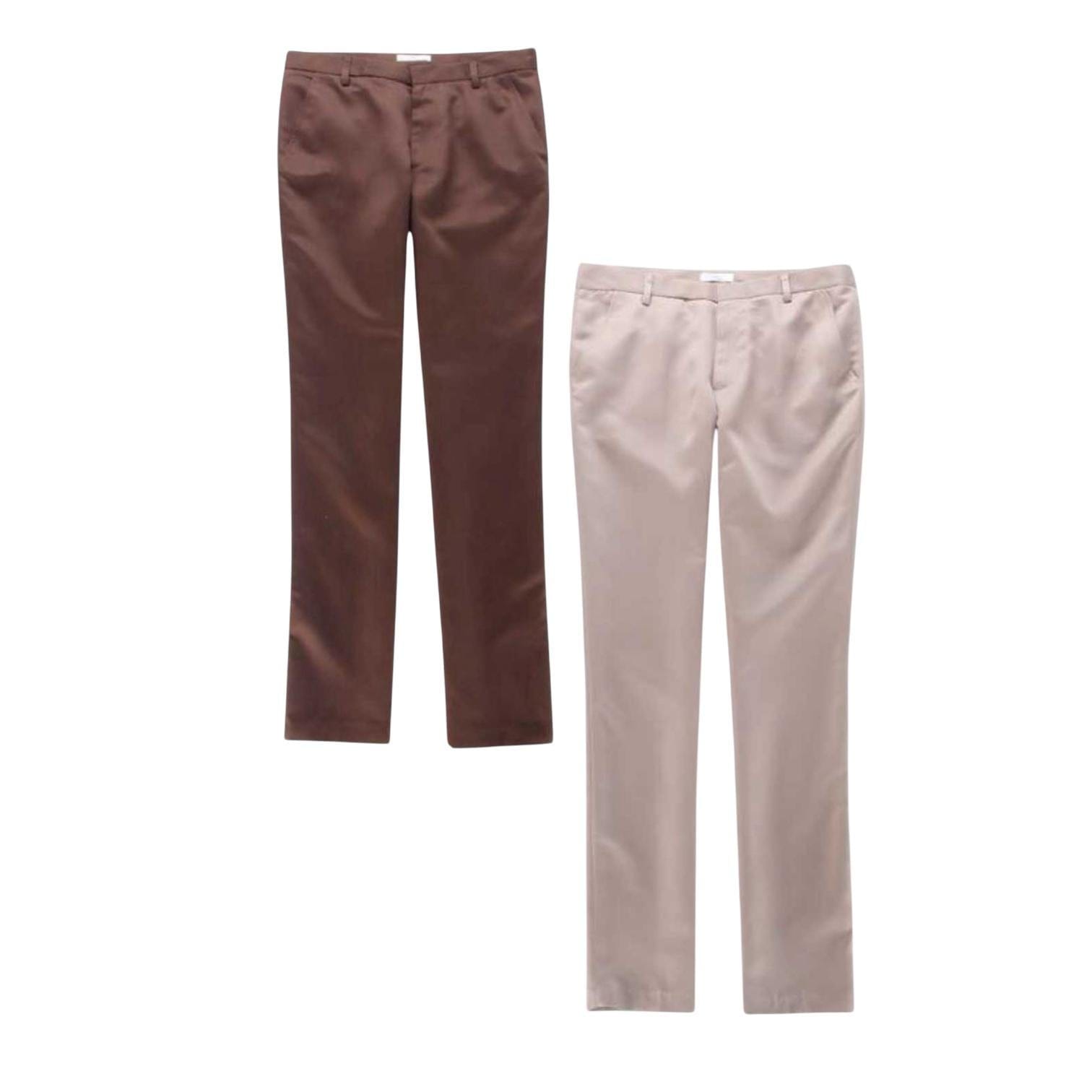 Men's Casual Dress Pants Solid Color Stylish & Affordable | 2pc With Comfort Style