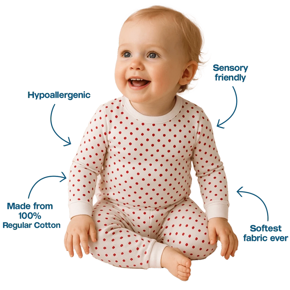 Baby in soft clothing