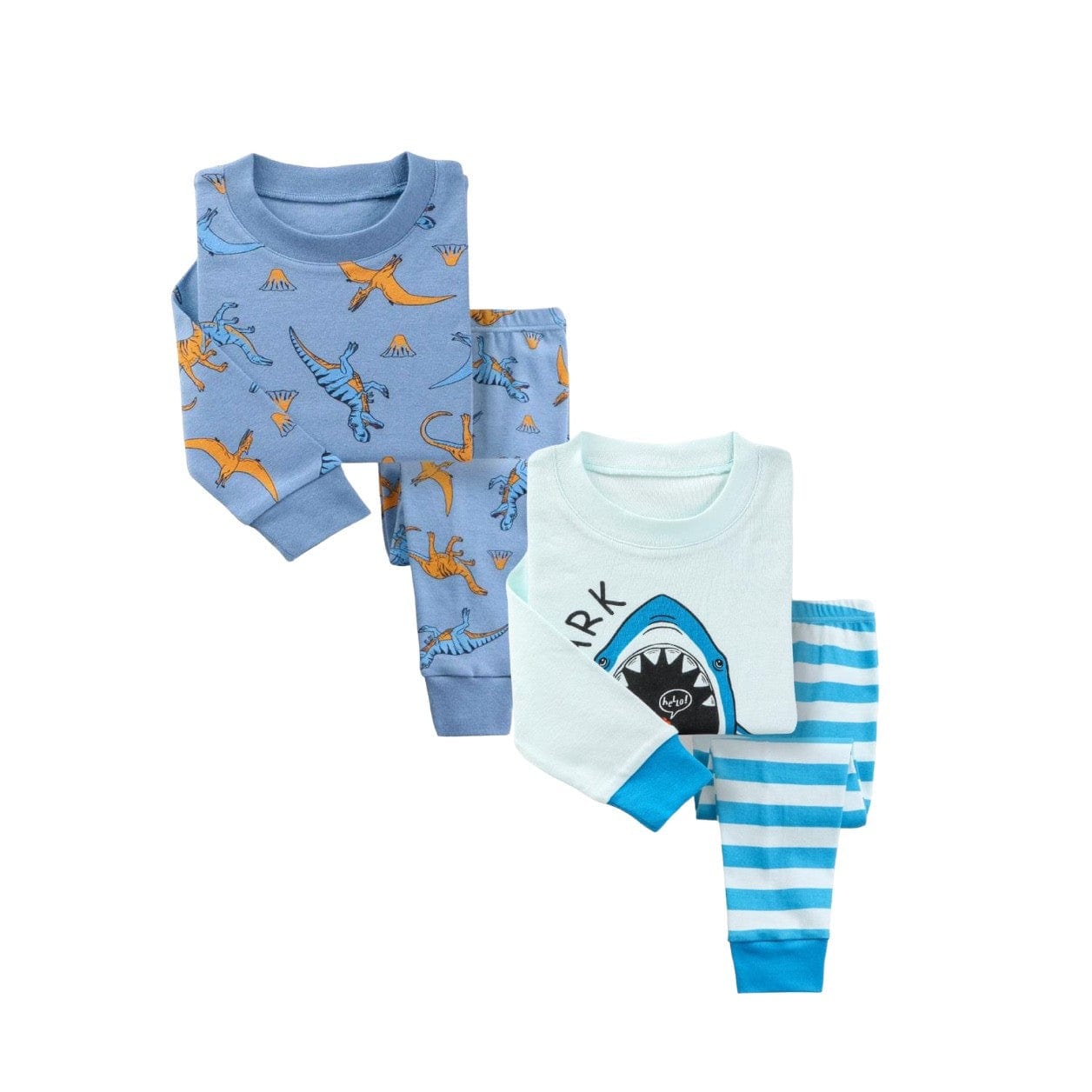 Boys 2-Pack Pajama Sets – Super Soft Snug Fit (12M–8Y)