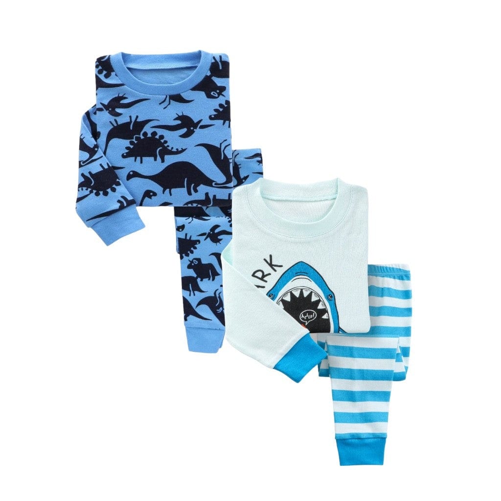Boys 2-Pack Pajama Sets – Super Soft Snug Fit (12M–8Y)
