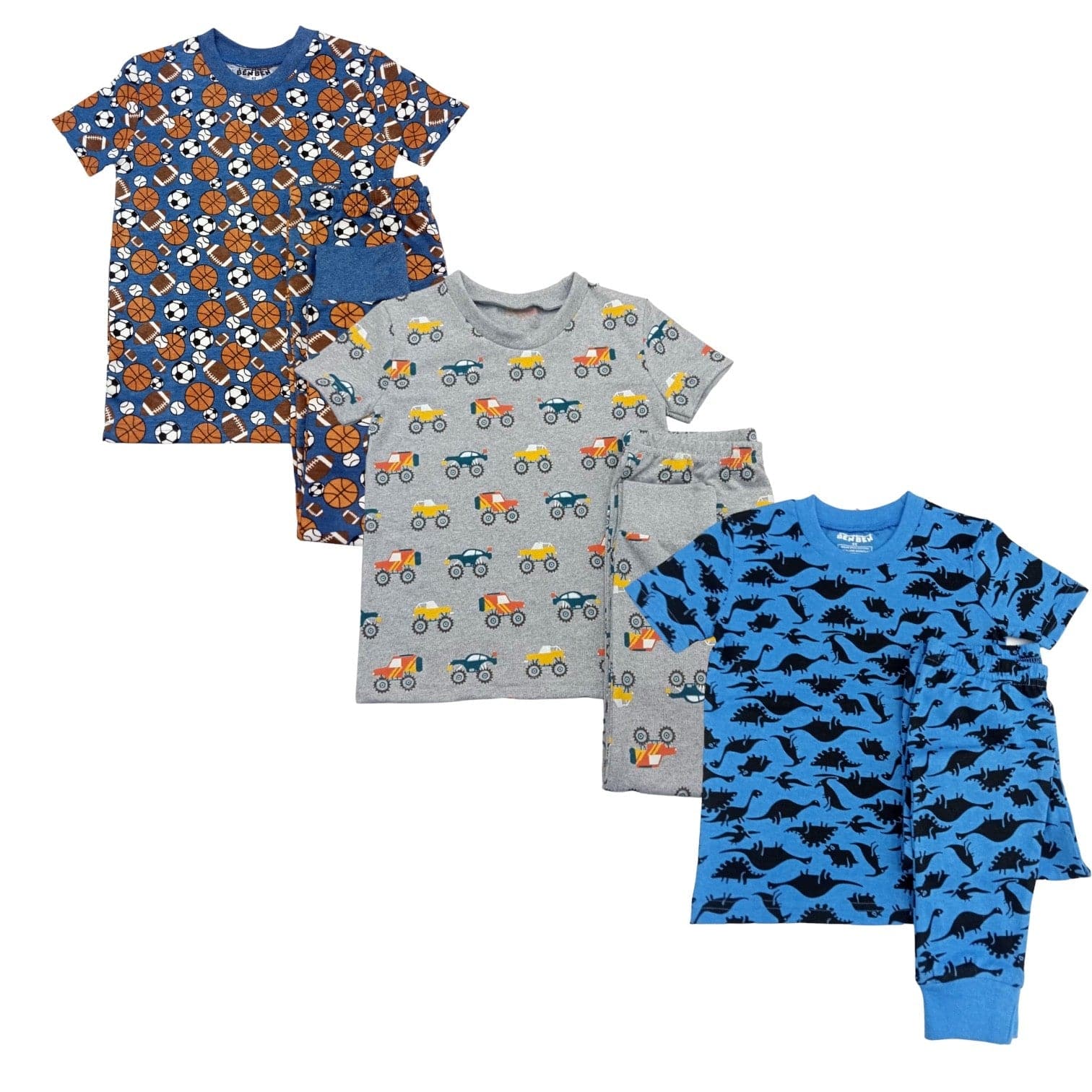 3-Pack Boys Toddler Pajamas – Super Soft Snug Fit (12M–8Y)