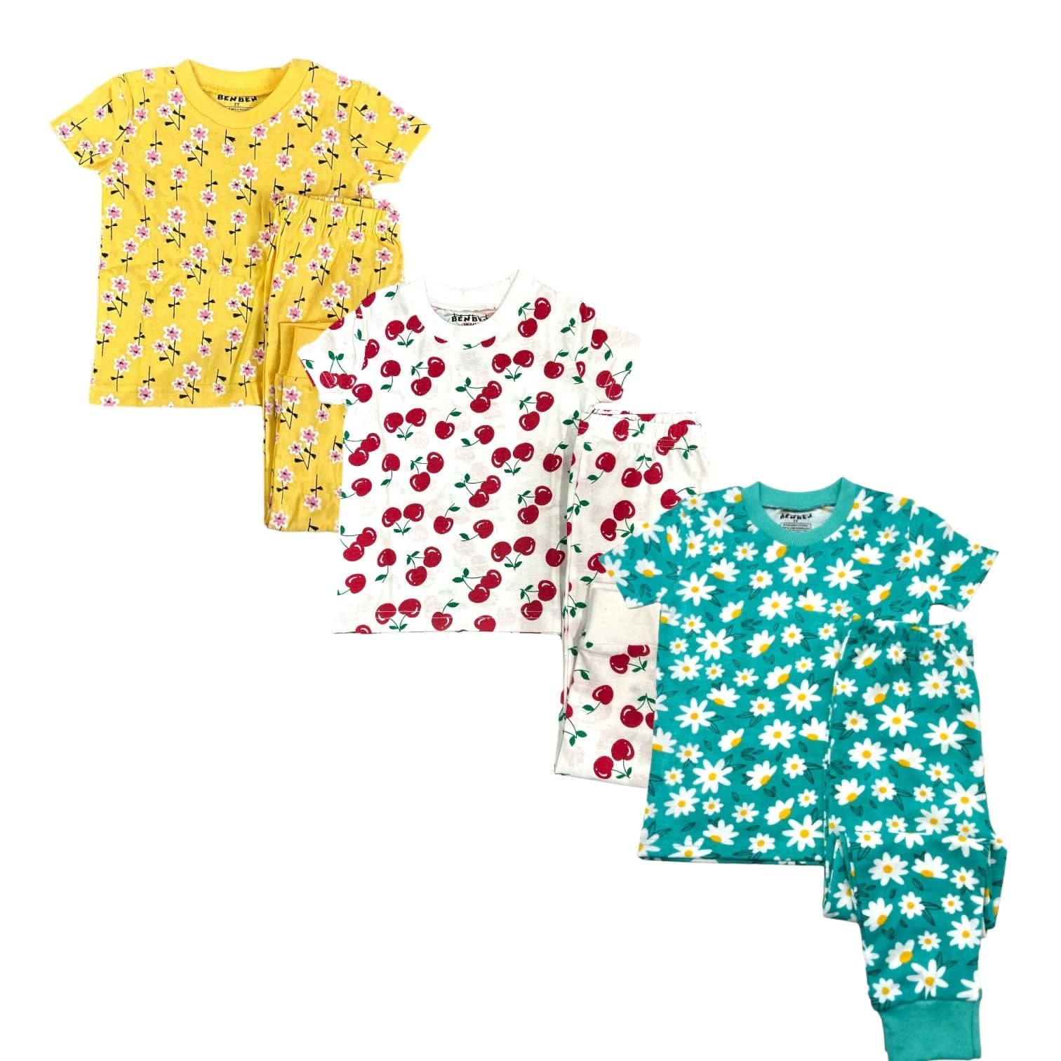 3-Pack Girls Toddler Pajamas – Super Soft Snug Fit (12M–8Y)