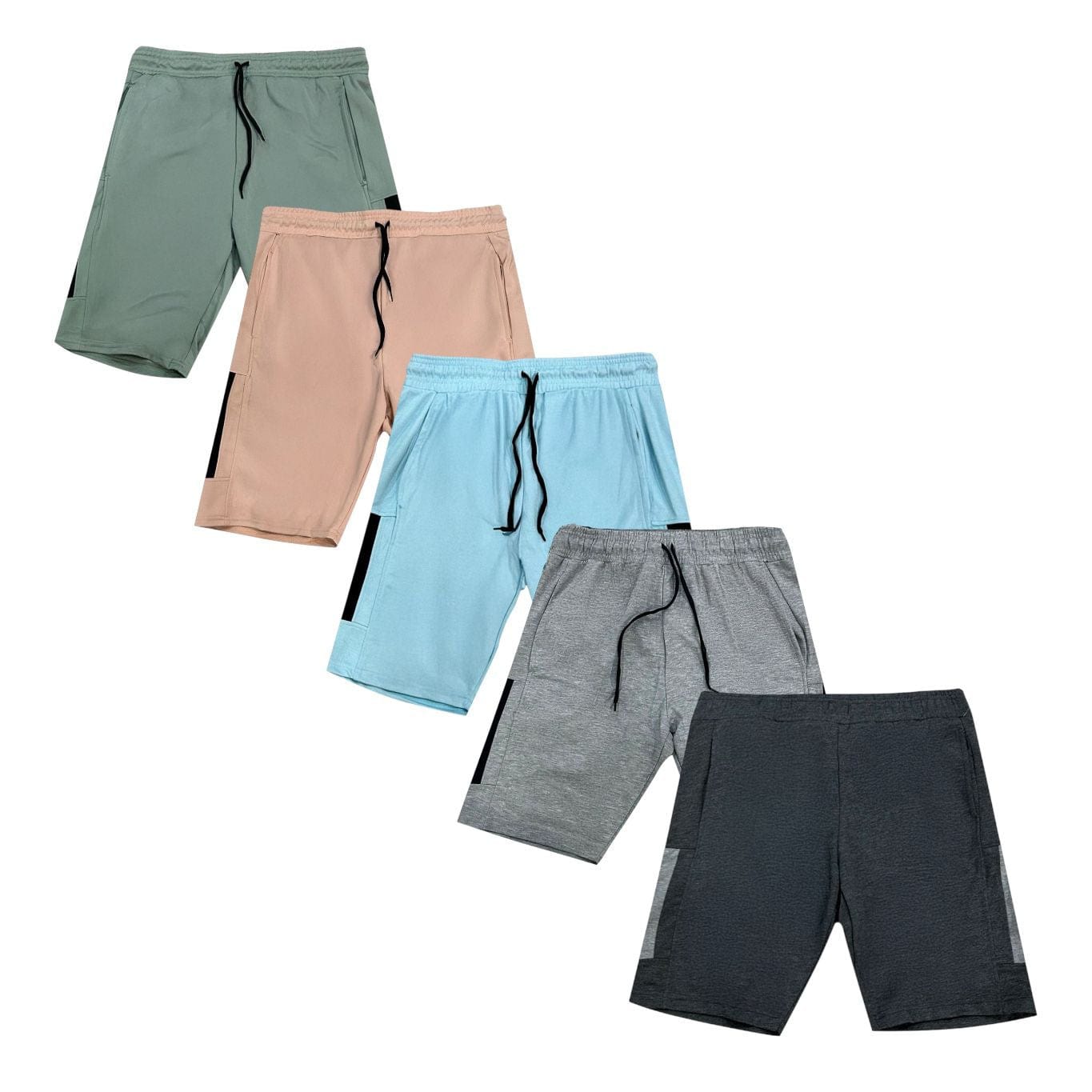 BenBen Mens Shorts Athletic Activewear Relaxed Fit Workout Gym Ultra Soft - 5 Pack